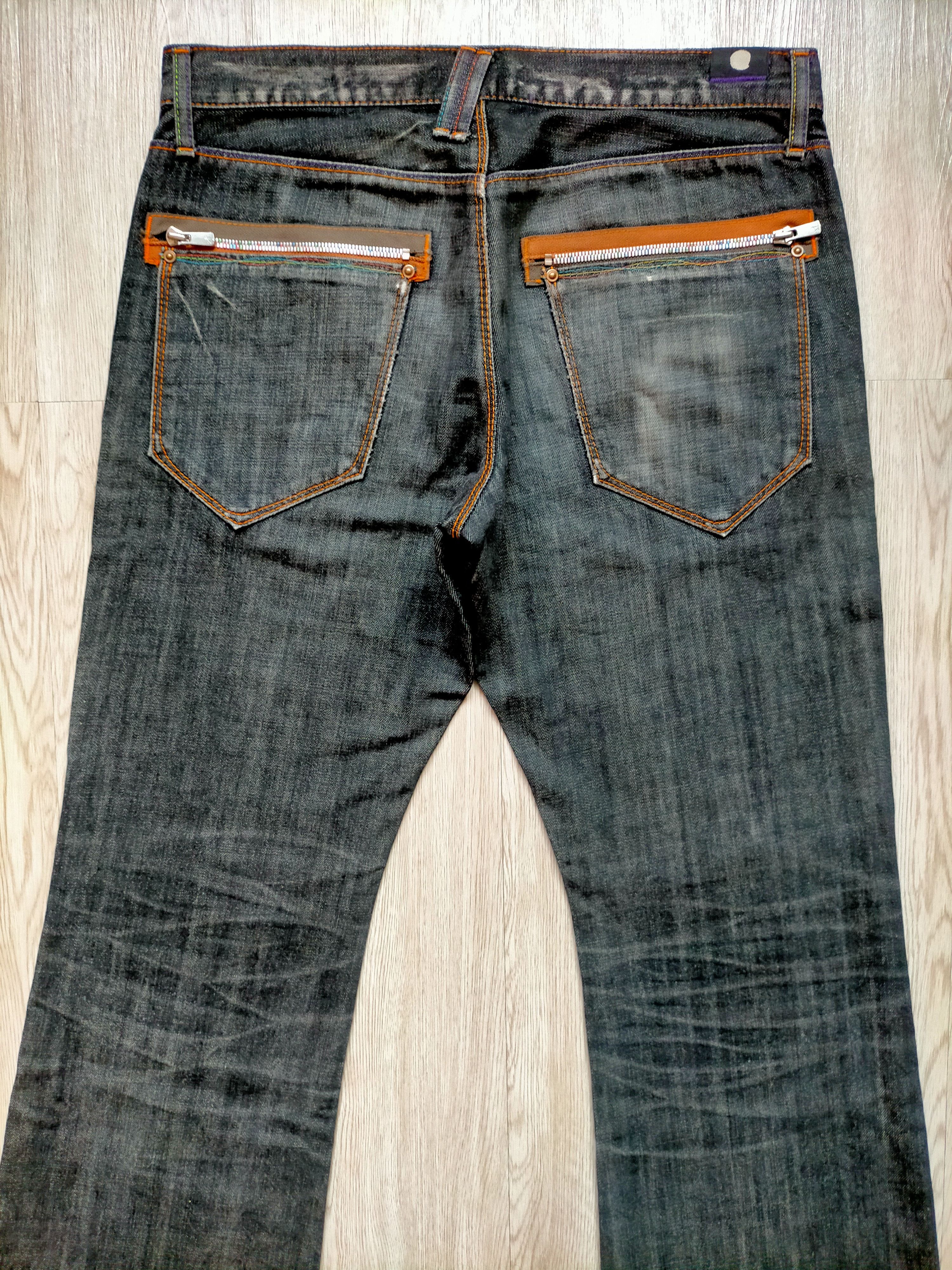 Hysteric Glamour × Japanese Brand Flare Jeans Union Made Blue Way Black Japan Boot cut Denim Size US 33 - 11 Thumbnail