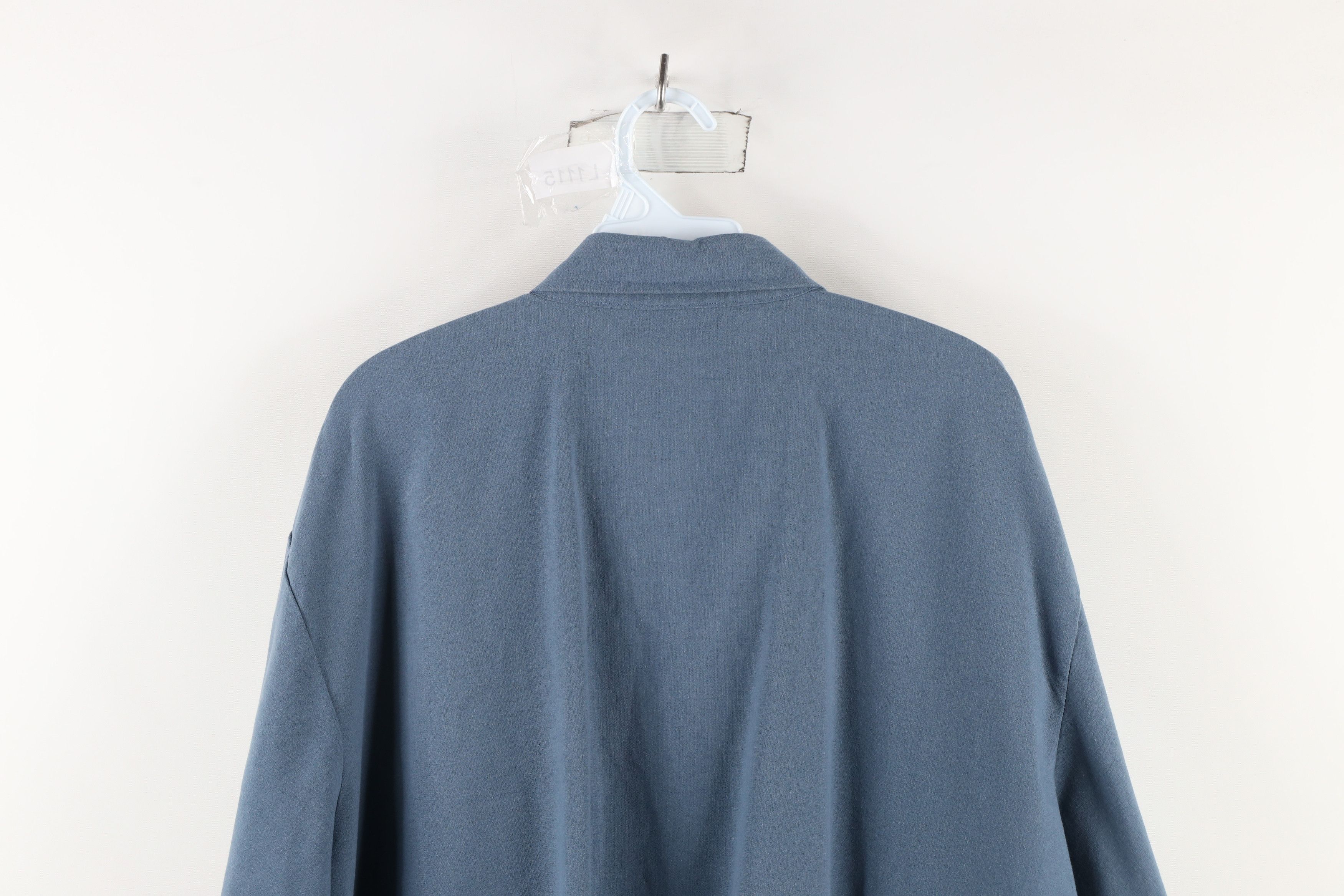 Vintage Vintage 90s Streetwear Cable Knit Pullover Polo Shirt Blue Size US XL / EU 56 / 4 - 11 Thumbnail