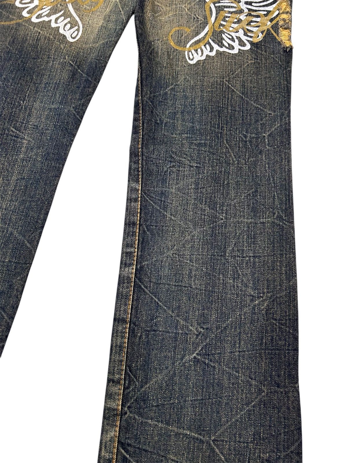 Japanese Brand × Vintage 💥Vintage K.U.I Japanese Denim Mud Wash Distressed Jeans Size US 32 / EU 48 - 12 Thumbnail