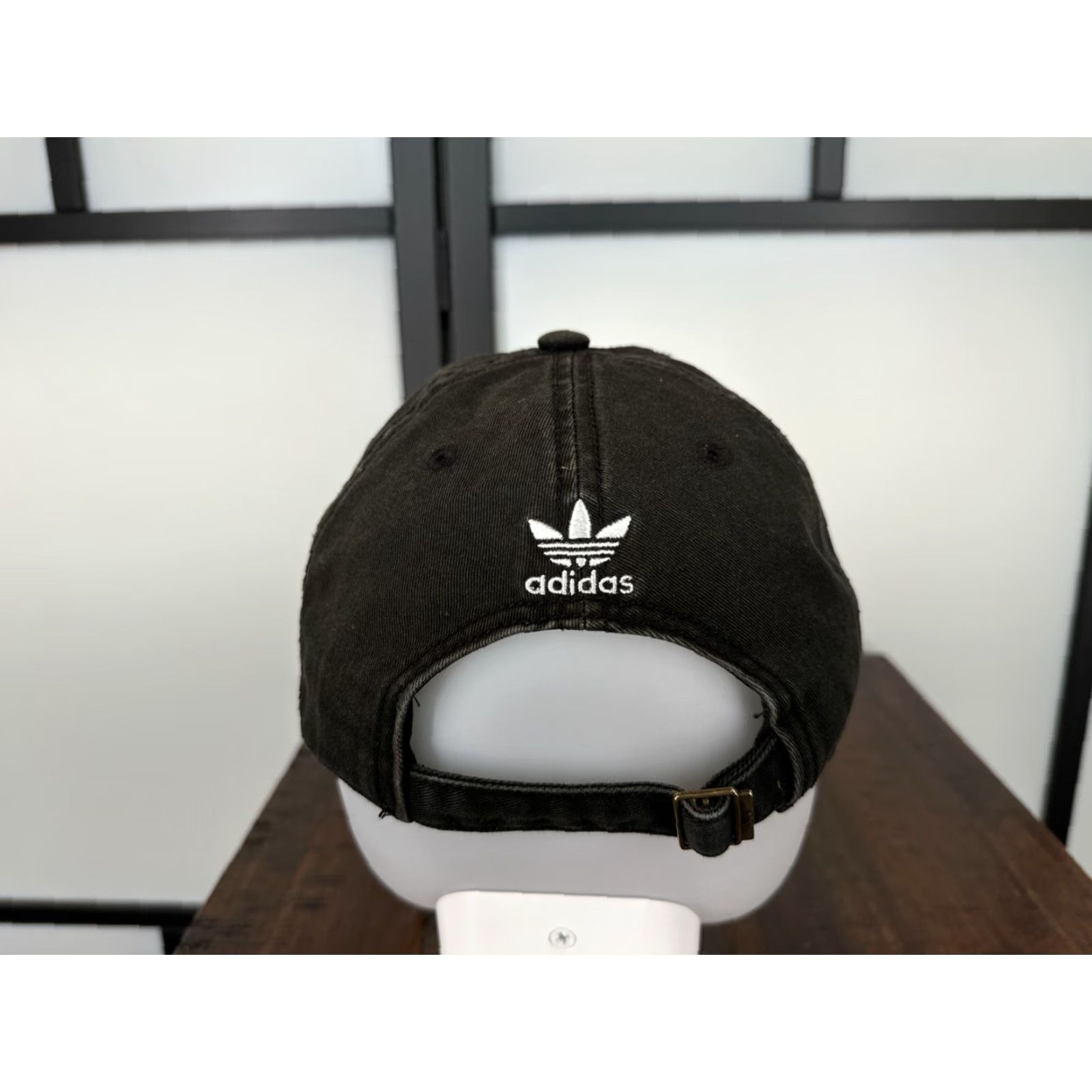 Adidas adidas Hat Cap Strap Back Adult One Size Black Cotton Twill Embroidered Trefoil Size ONE SIZE - 7 Thumbnail