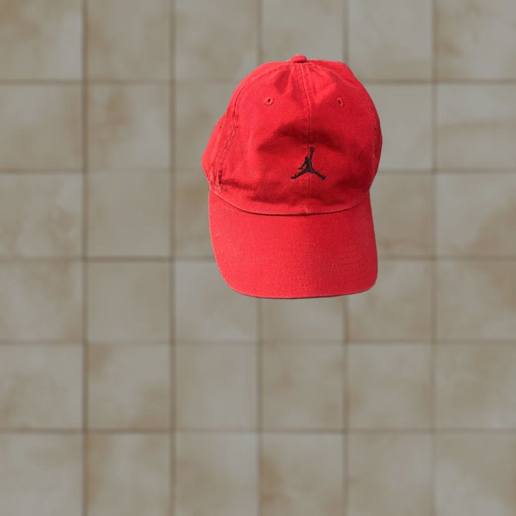 Jordan Brand Jordan Baseball Cap Mens One Size Red Jumpman Logo Adjustable Dad Cap Sports Cotton Canvas Spring Summer Men Womens Boys Girls Size ONE SIZE - 1 Thumbnail