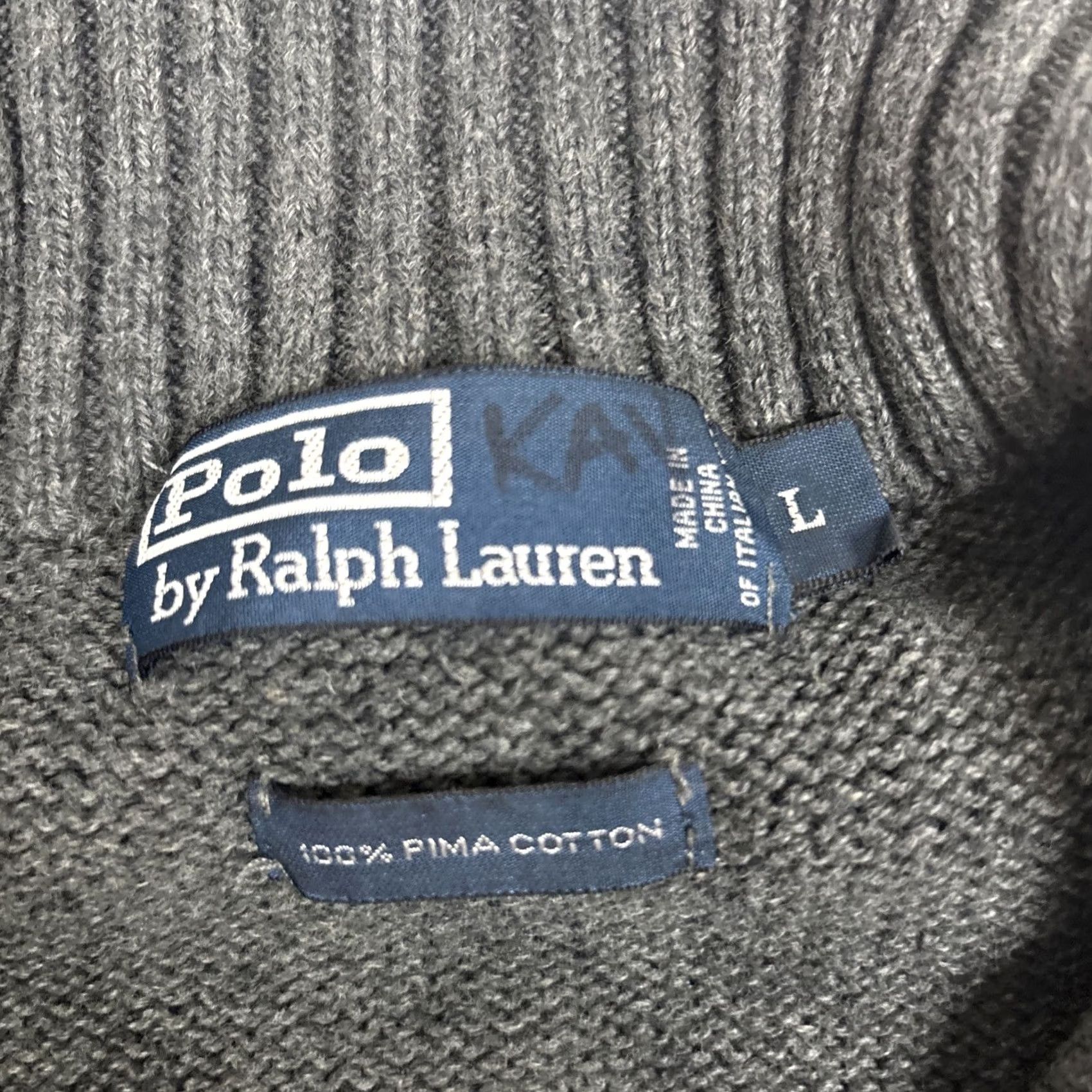 Ralph Lauren Ralph Lauren Polo 1/4 Zip Sweater Men XL Gray Pima Cotton Regular Size Size US XL / EU 56 / 4 - 2 Thumbnail