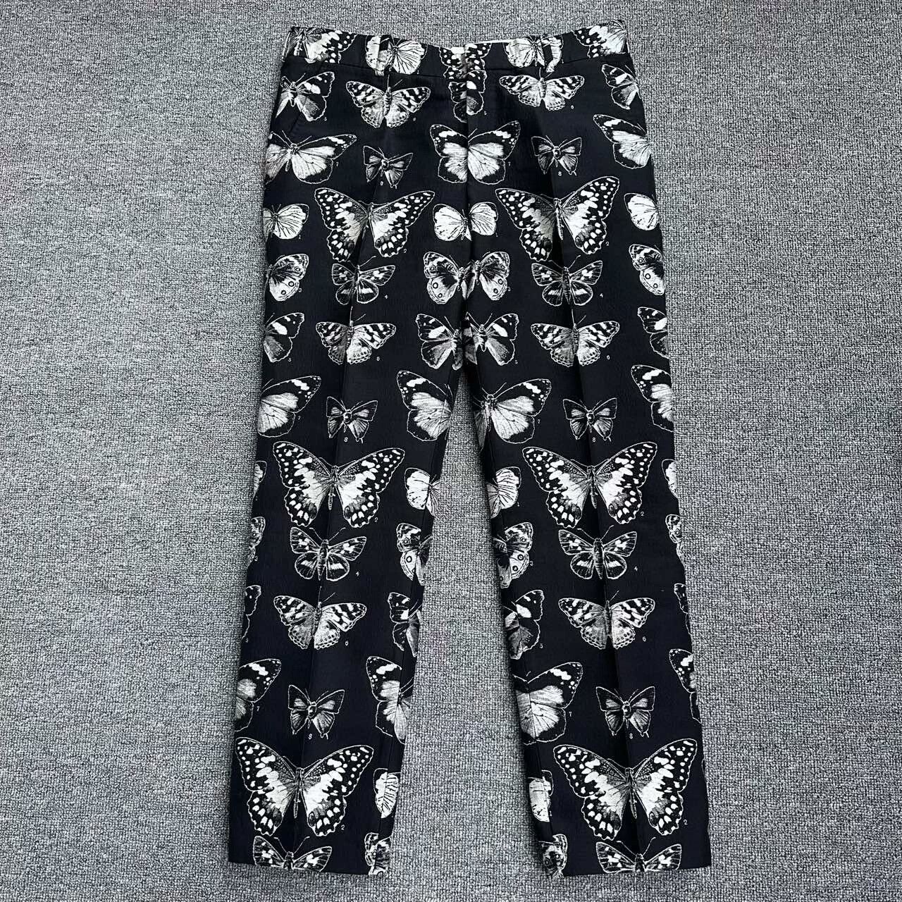 Japanese Brand Alexander McQueen Butterfly Print Trousers Size US 32 / EU 48 - 1 Thumbnail