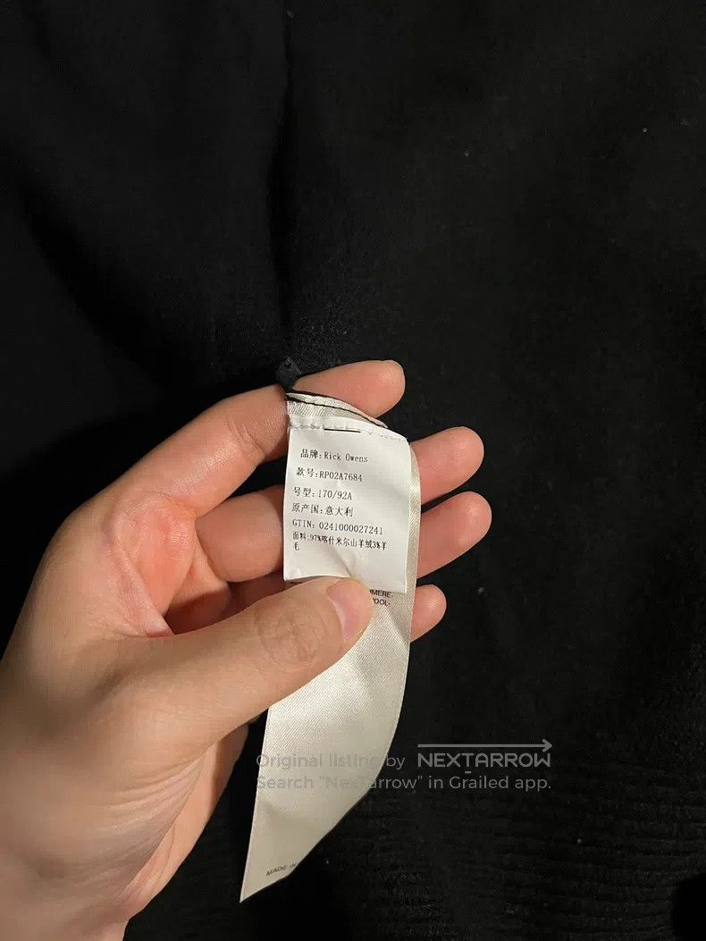 Rick Owens RICK OWENS Autumn black cashmere and wool blended cardigan Size US L / EU 52-54 / 3 - 6 Thumbnail