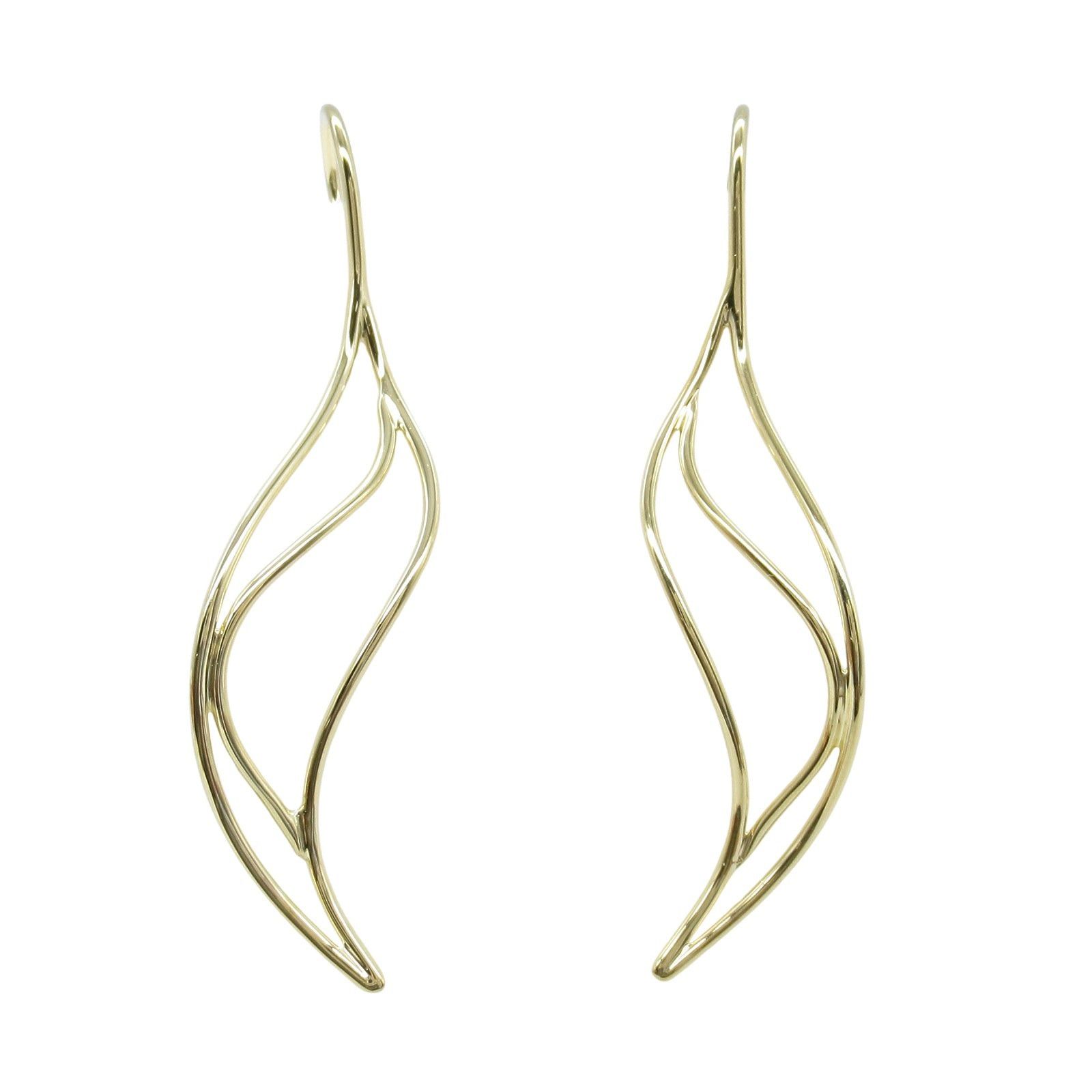 Tiffany & Co. Tiffany Co Wave Small Earrings K18 (Yellow Gold) Gold Size ONE SIZE - 1 Thumbnail