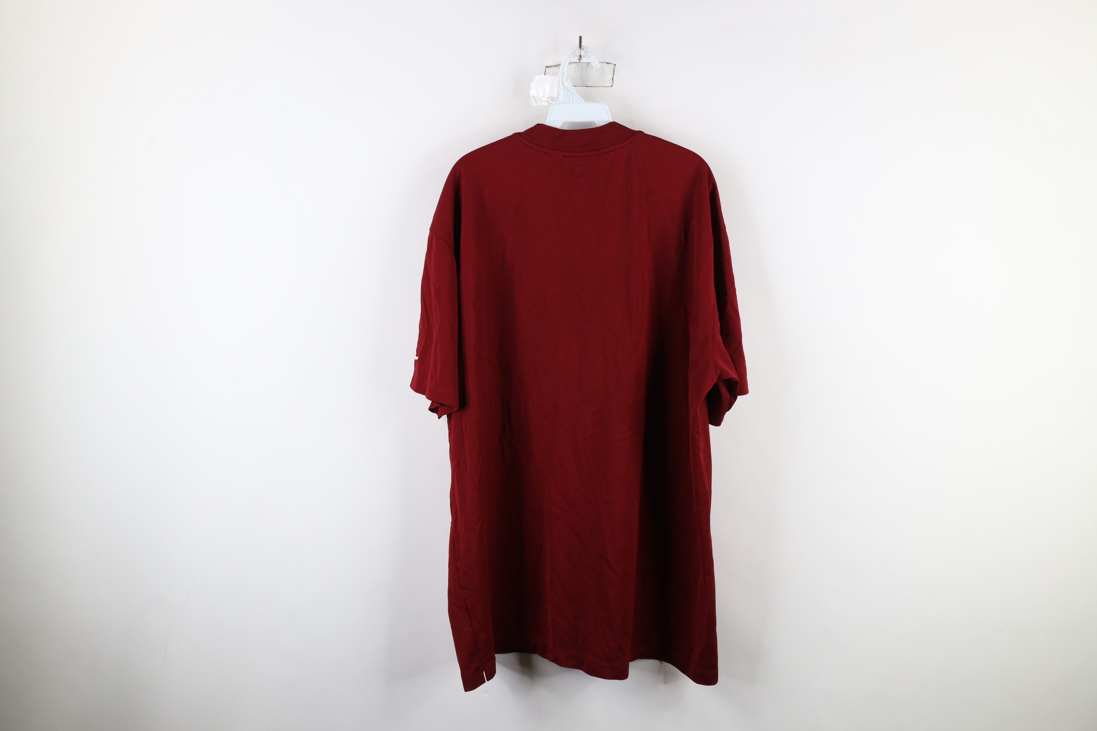 Nike × Vintage Vintage Nike Golf Scott Mini Swoosh Mock Neck T-Shirt Red Size US XXL / EU 58 / 5 - 10 Thumbnail