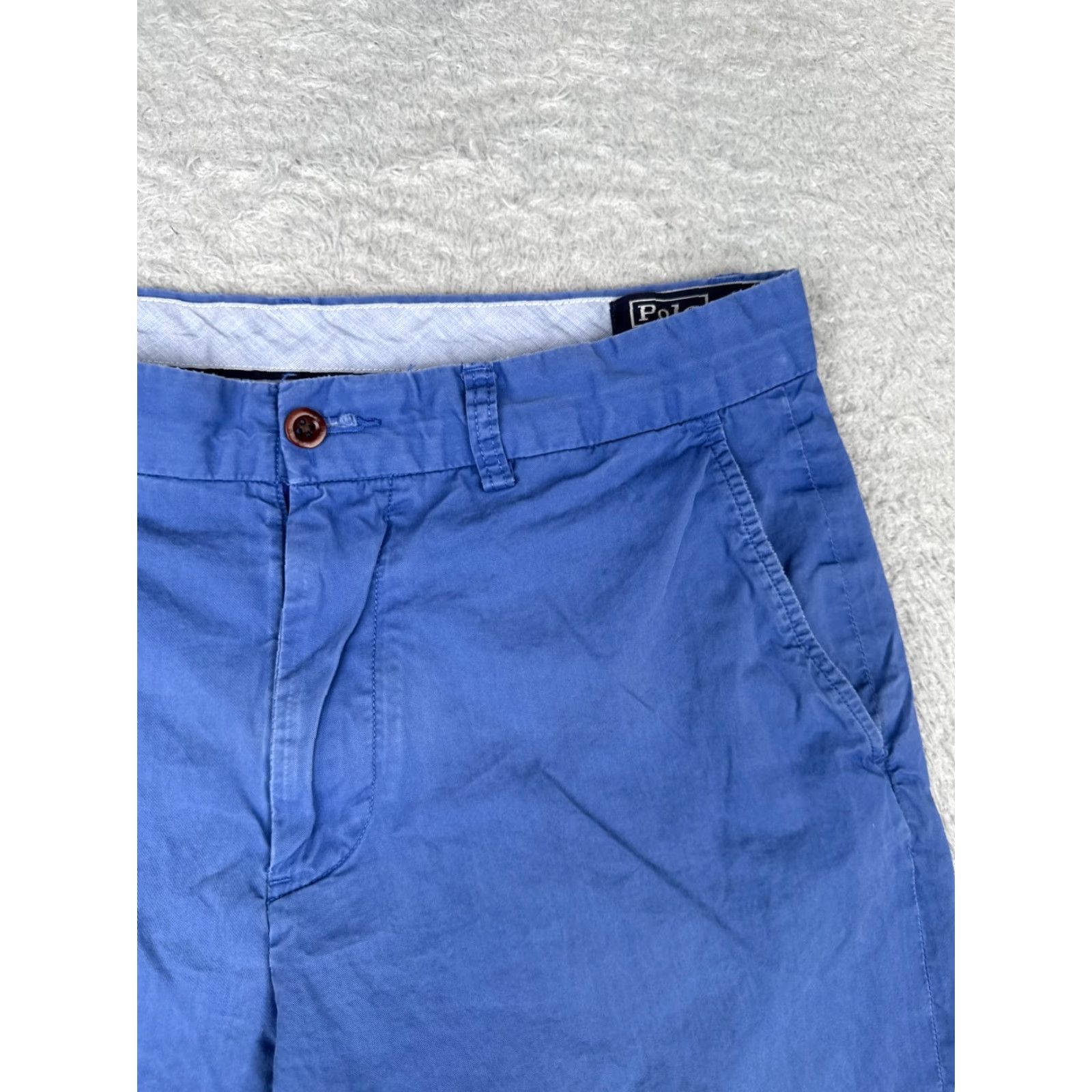 Polo Ralph Lauren Polo Ralph Lauren Shorts Men 33 Blue Chino Pima Cotton Blend Classic Fit Size US XS / EU 42 / 0 - 6 Thumbnail