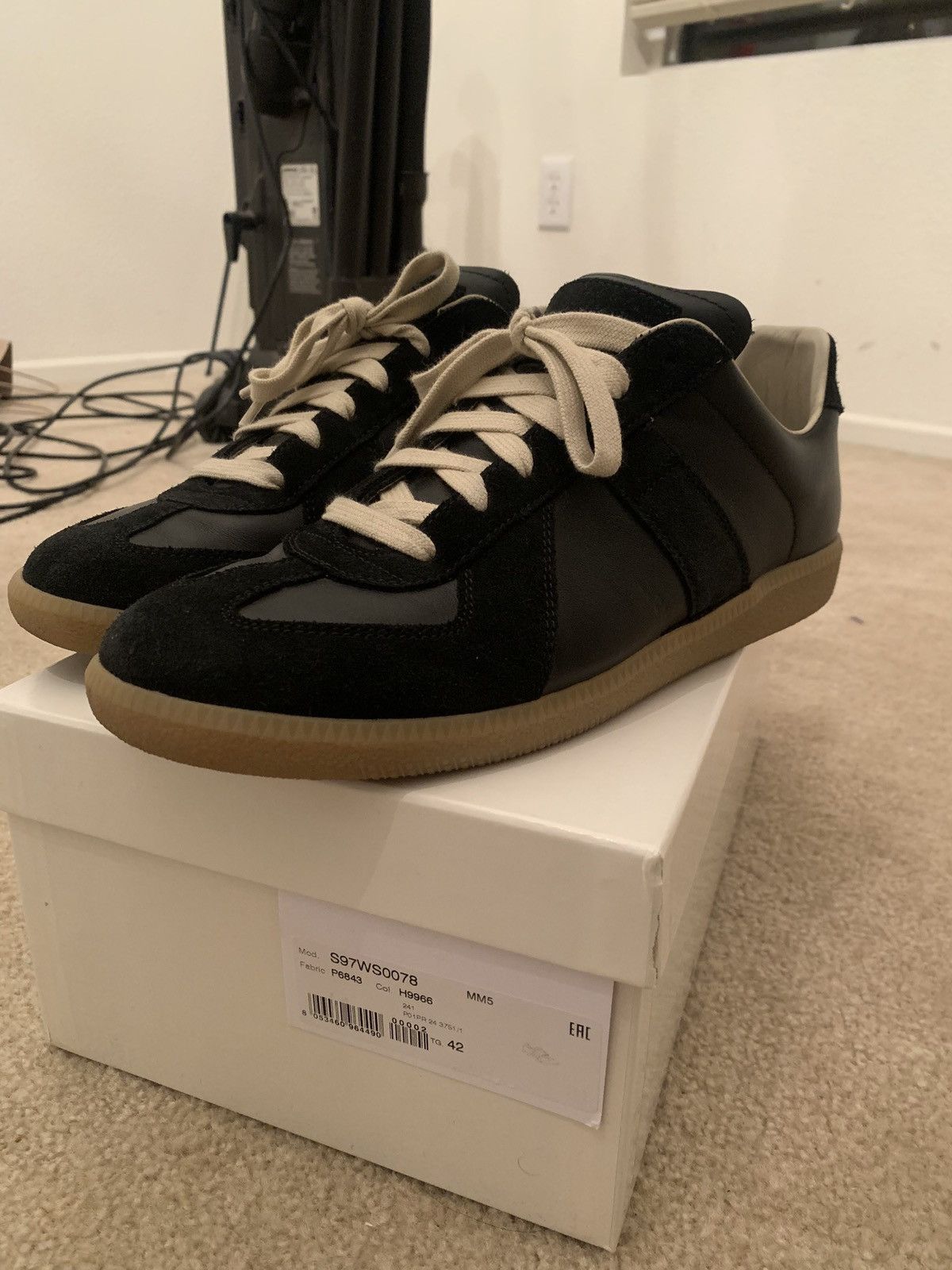 Maison Margiela Margiela MM1 Air Force 1 AF1 Sneaker 43 Black Grailed