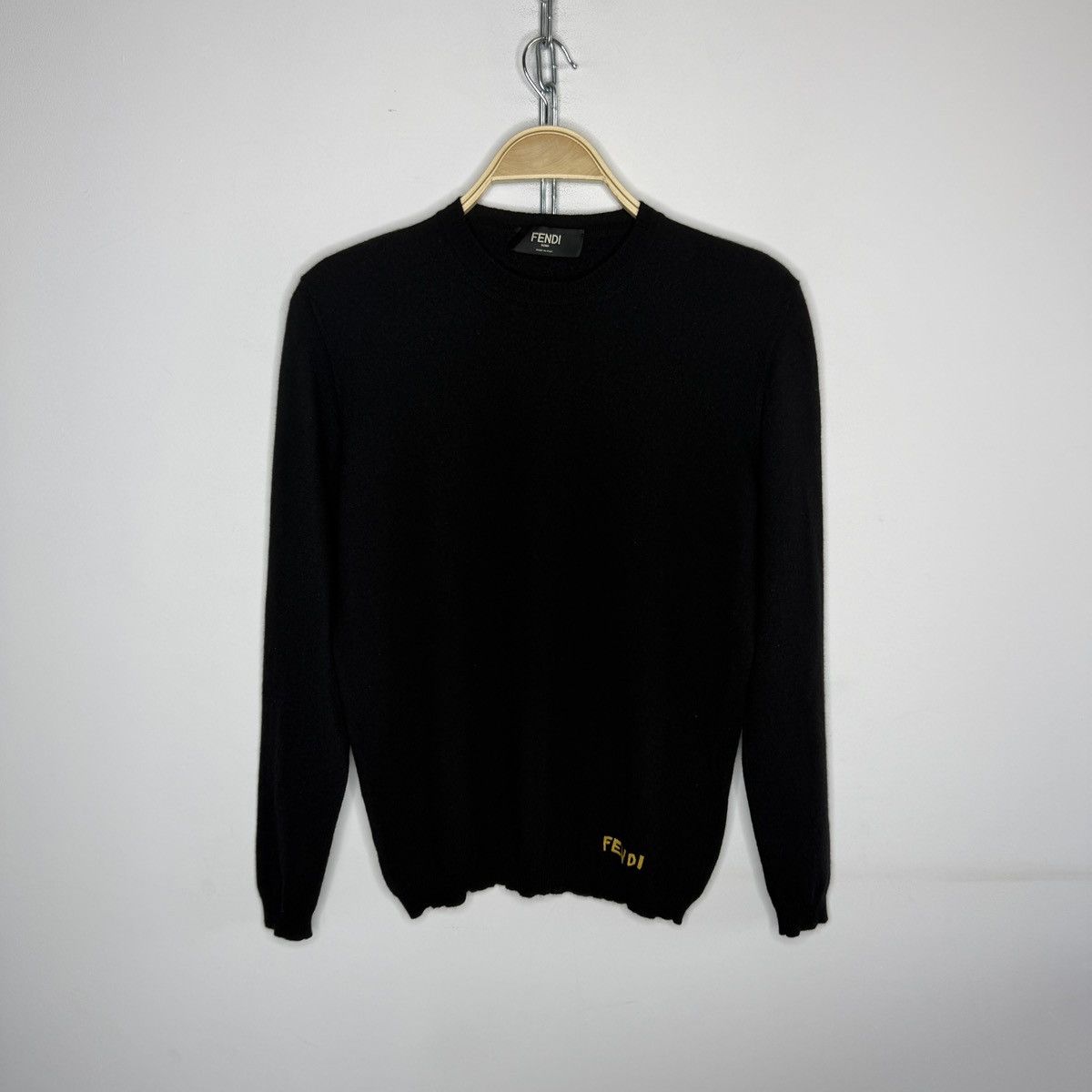 Fendi Fendi Eyes Sweater Black Wool Size US M / EU 48-50 / 2 - 2 Thumbnail
