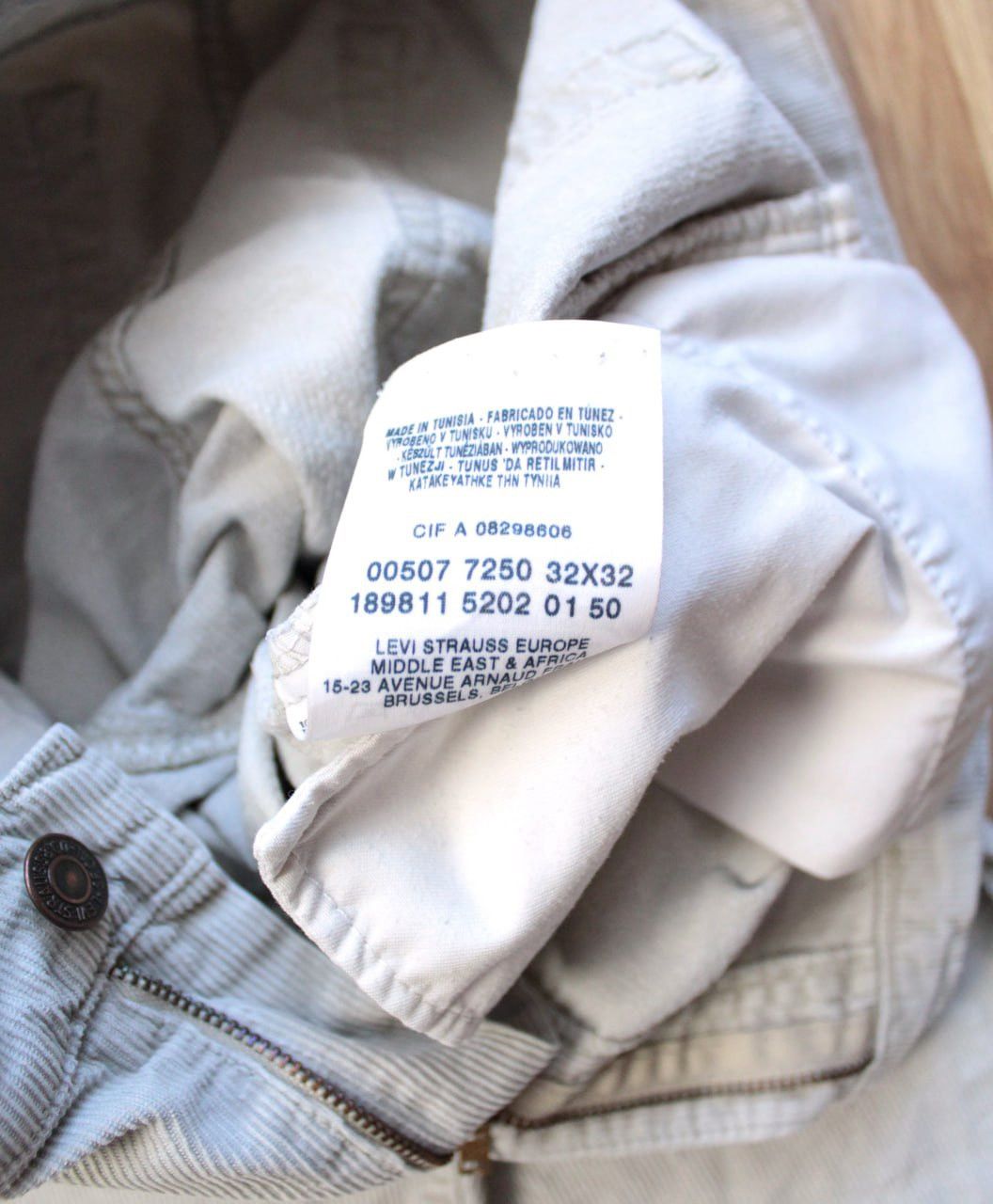 Levi's 🔥 Y2K Vintage Levi’s 507 Cream Bootcut Corduroy Pants 32x32 Size US 32 / EU 48 - 7 Thumbnail