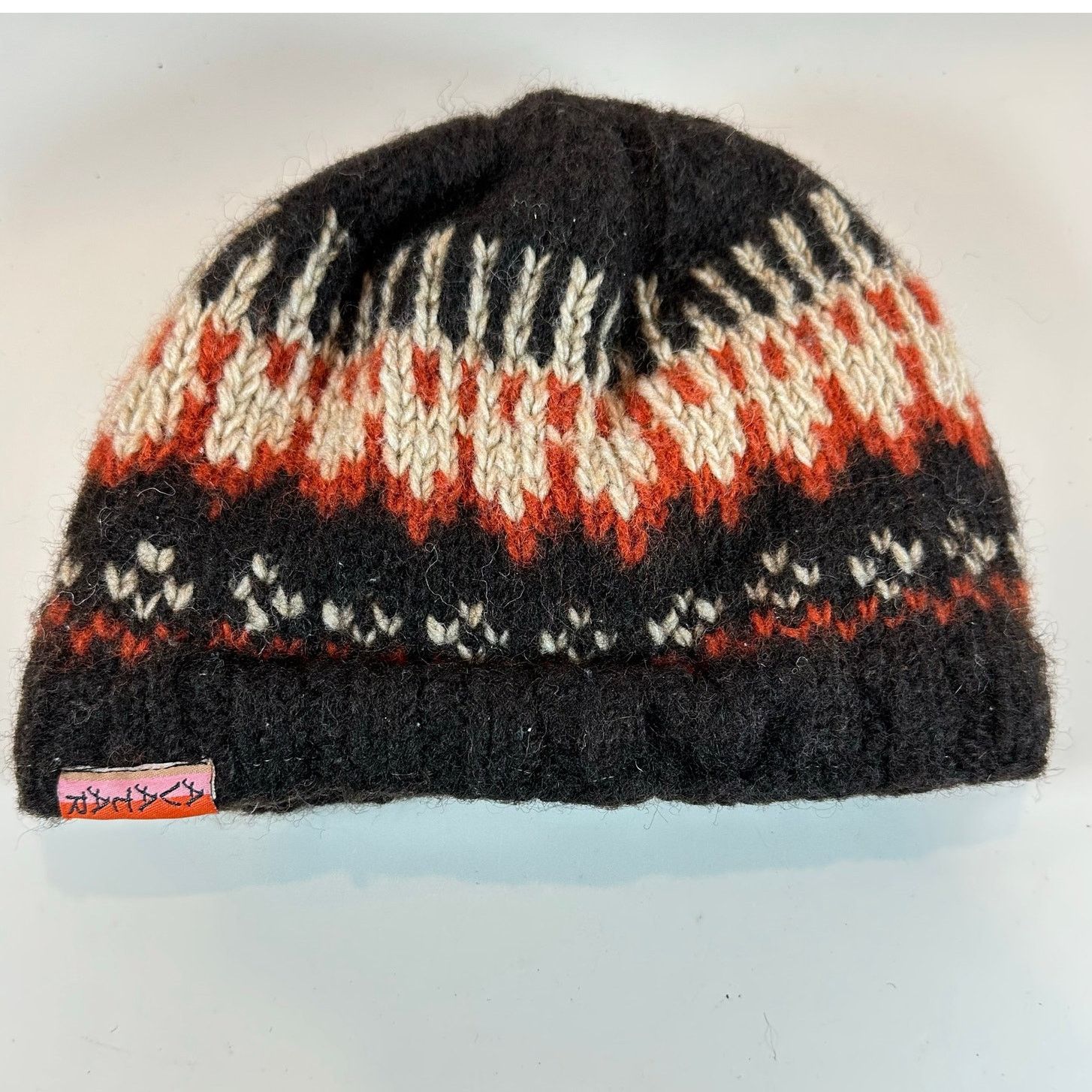 Other Avatar Beanie Wool Winter Hat Fair Isle Brown Orange Size ONE SIZE - 1 Thumbnail