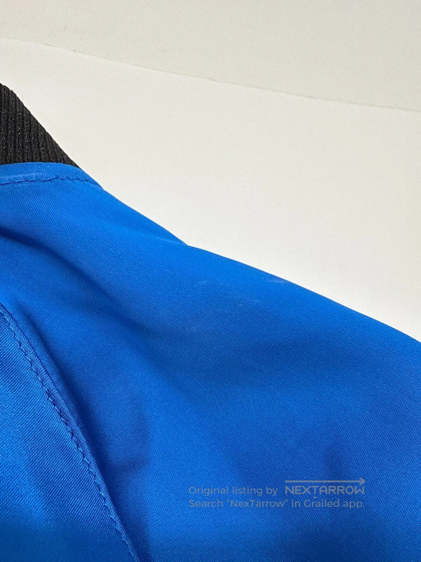 Saint Laurent Paris Saint Laurent Blue Silk Bomber Jacket. Size L / US 10 / IT 46 - 9 Thumbnail
