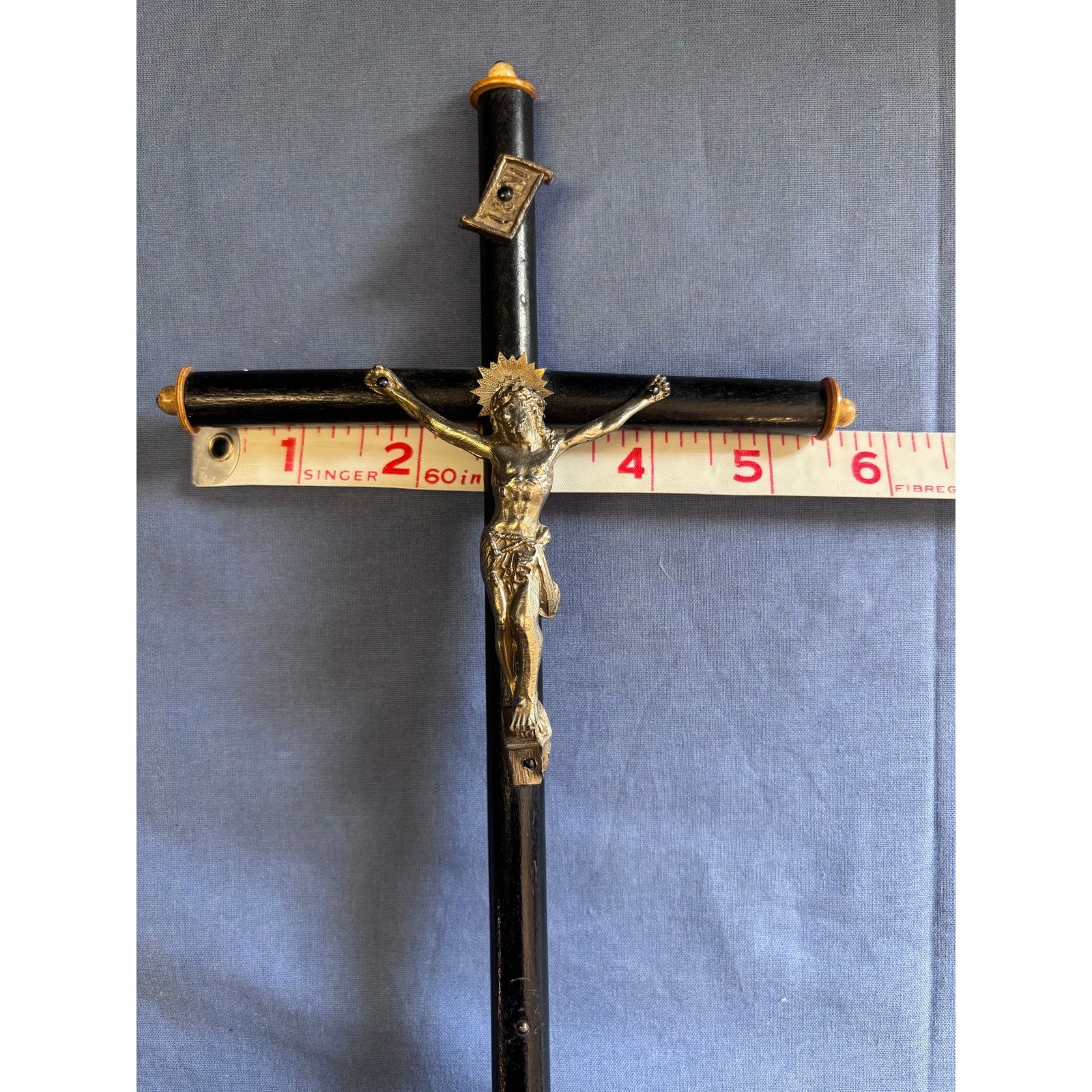 Other Antique Wood Standing Cross Crucifixion Altar Piece Size ONE SIZE - 7 Thumbnail