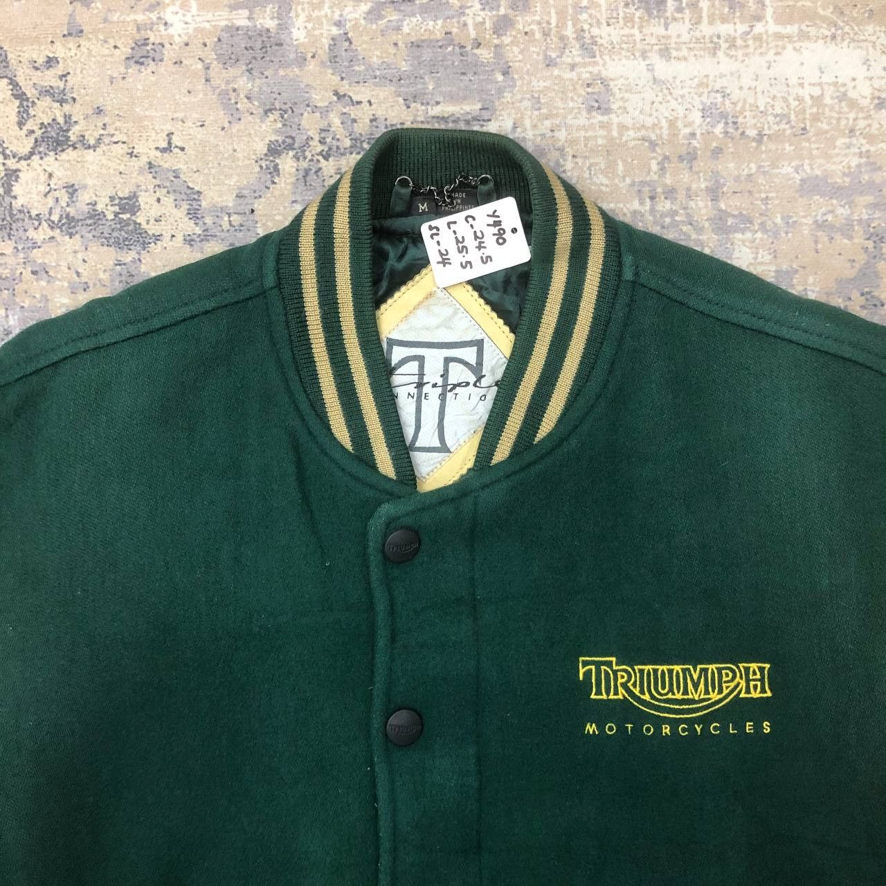 Vintage Y490 VTG TRIUMPH MOTORCYCLES VARSITY JACKET Size US M / EU 48-50 / 2 - 7 Thumbnail