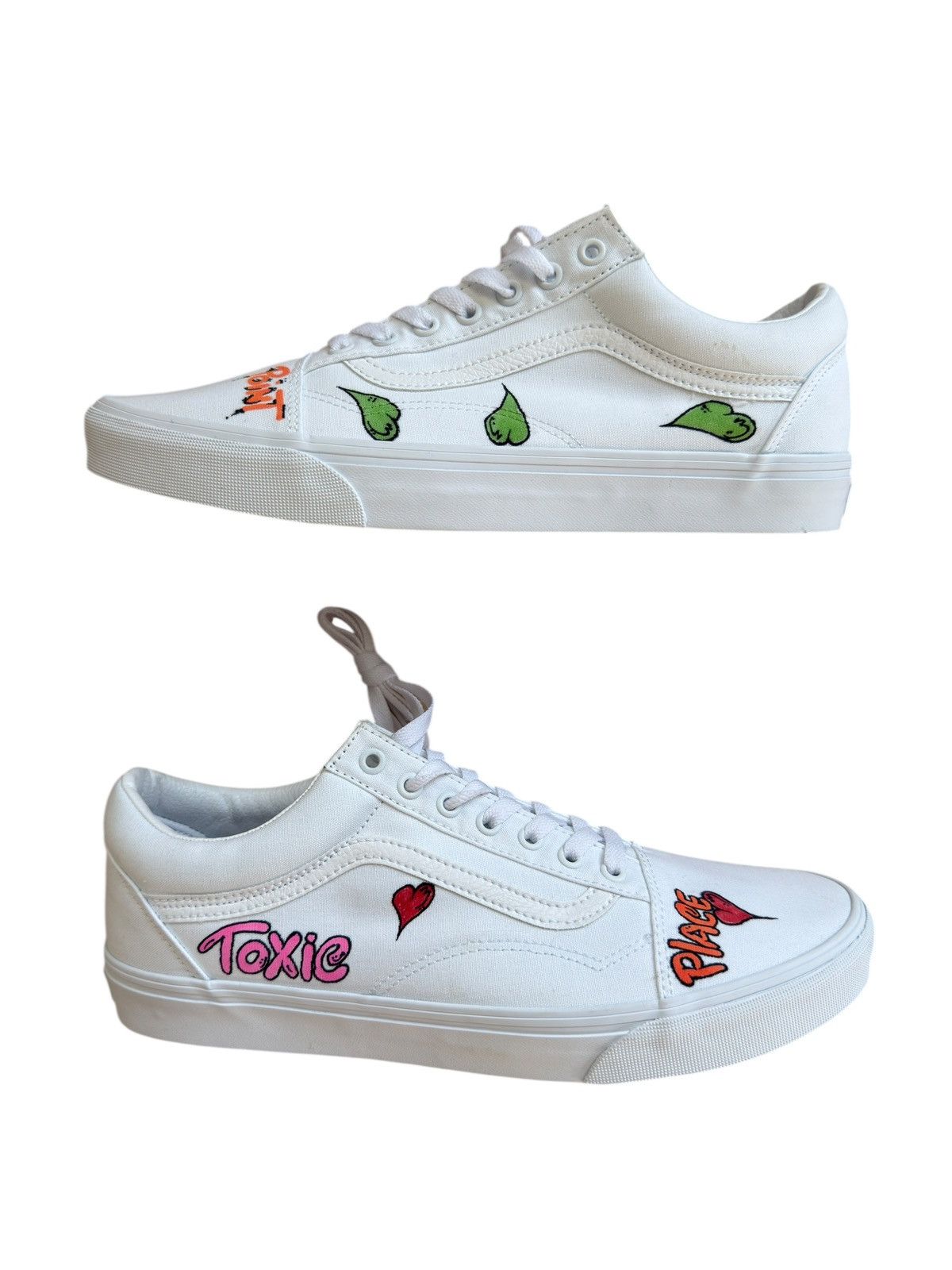 Matty Boy 1/1 Matty Boy Hand Drawn Old Skool Lace Up Vans + Signed Box Size US 12 / EU 45 - 2 Thumbnail