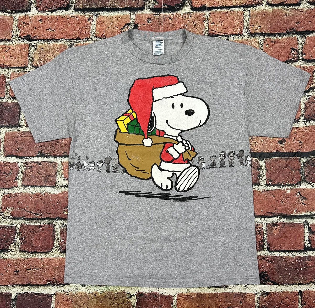 Peanuts Vintage Peanuts Snoopy Woodstock X-Mas T Shirt Santa Cartoon Size US L / EU 52-54 / 3 - 1 Thumbnail