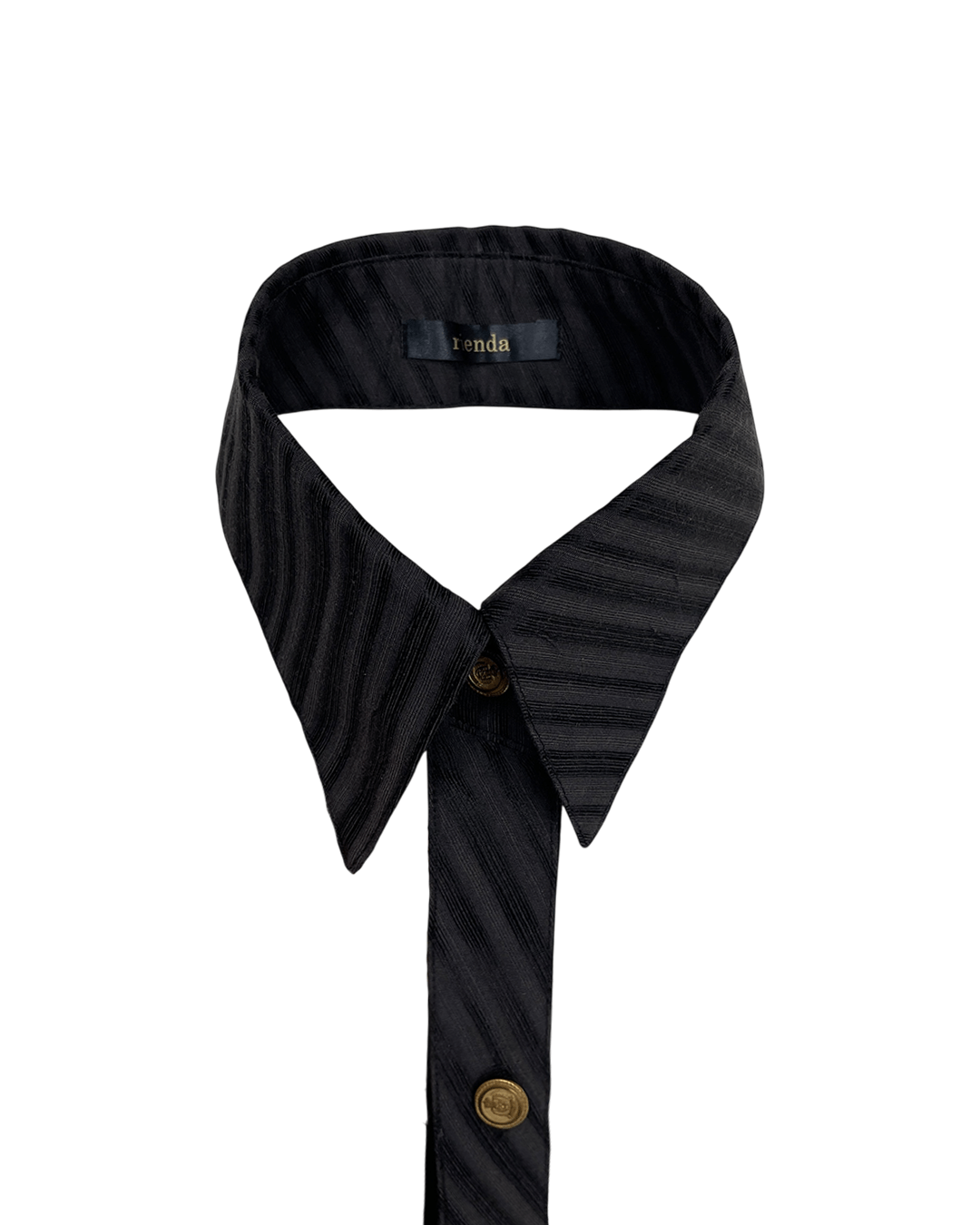 Japanese Brand Rienda Striped Detachable Shirt Collar Size ONE SIZE - 5 Thumbnail