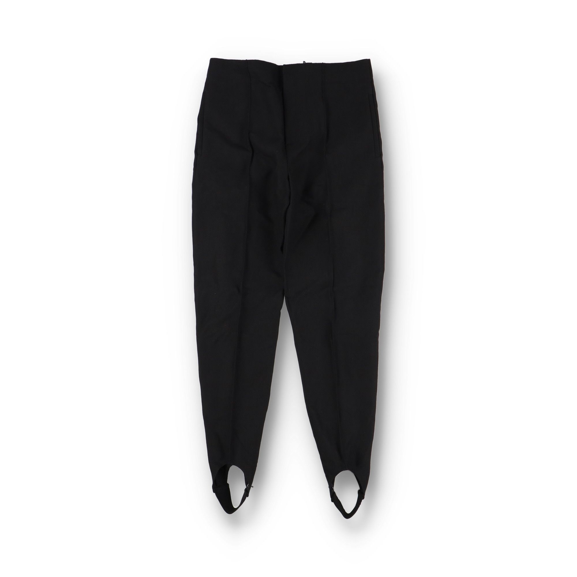 Bottega Veneta Black Structured Cotton Stirrup Trousers Size 26" / US 2 / IT 38 - 2 Thumbnail