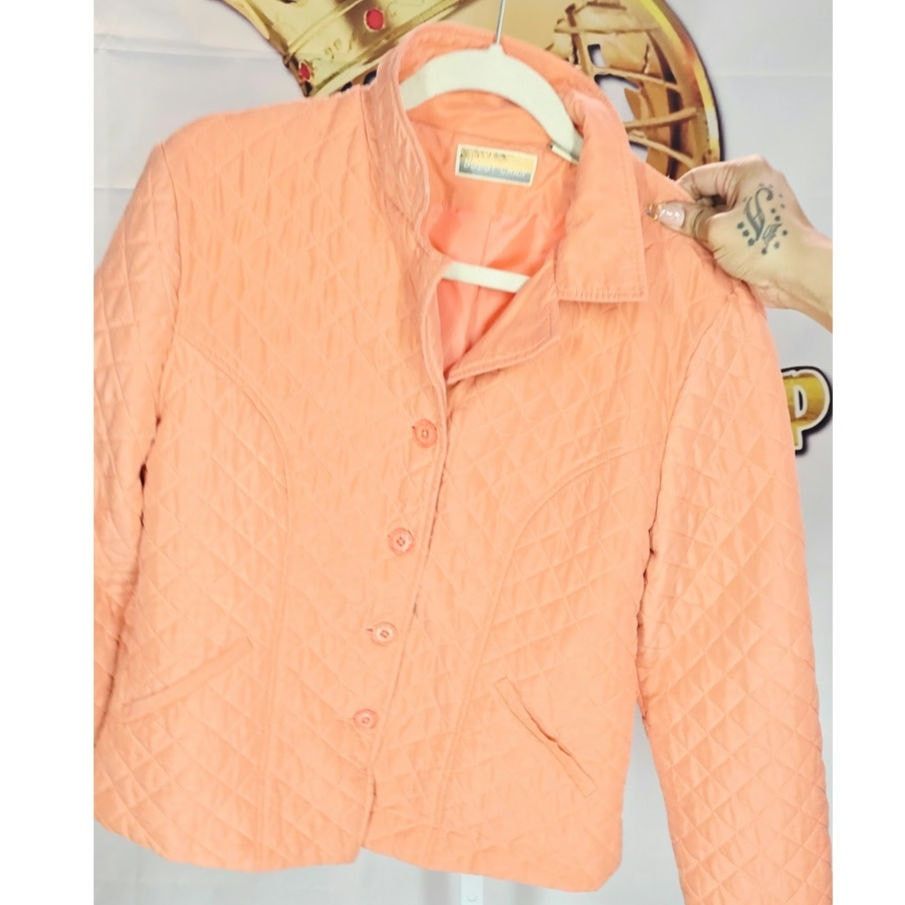 Other Bobby Chan Peach Quilted Silk Jacket - Size Large Size L / US 10 / IT 46 - 4 Thumbnail
