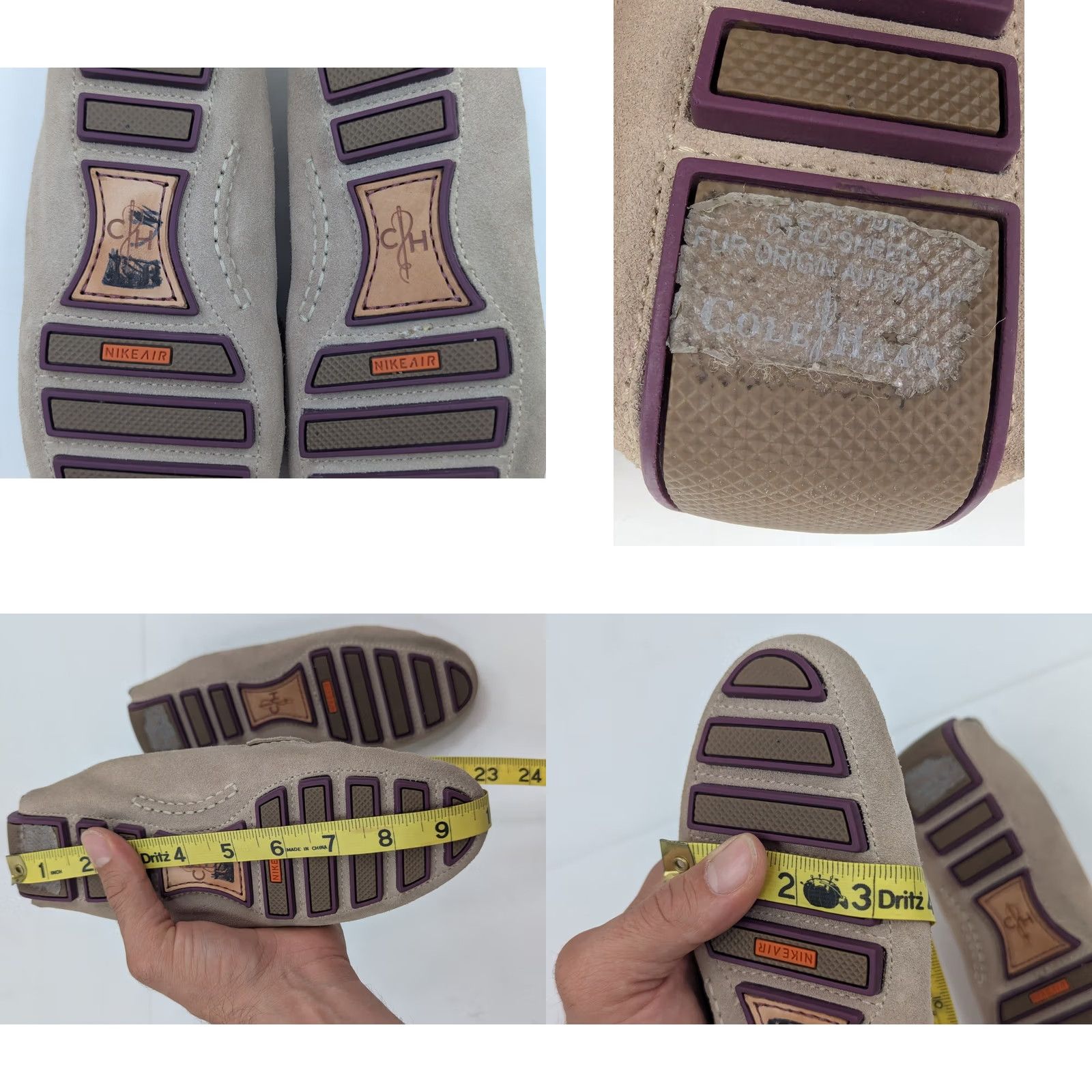 Vintage VINTAGE L.L. Bean Penny Loafer Women 6B Beige Suede Shearling Lined Nike Air Sole Size US 8 / IT 38 - 10 Thumbnail