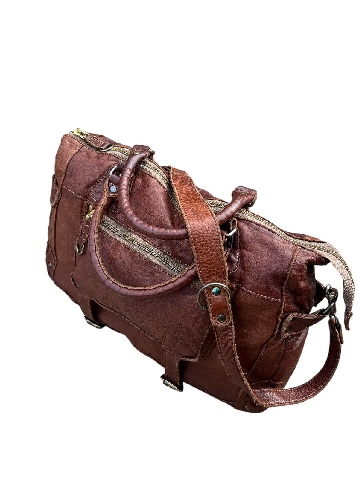 Leather Regalo Tokyo Fade Jerky Patina Leather 2 Way Bag Size ONE SIZE - 19 Thumbnail