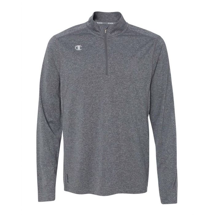 Champion Mens Vapor Performance Quarter Zip Pullover In Slate Grey