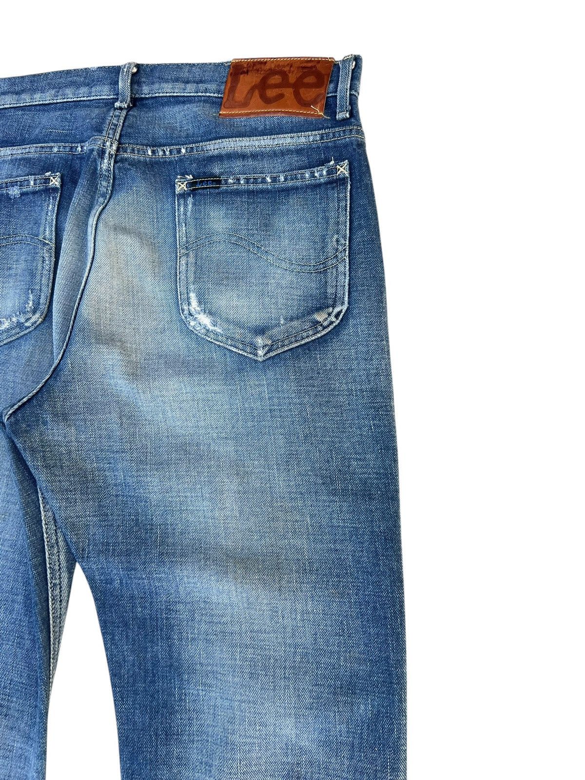 Lee Distressed Mud Denim Lee Riders Limited Edition Flare Jeans Size US 31 - 18 Thumbnail