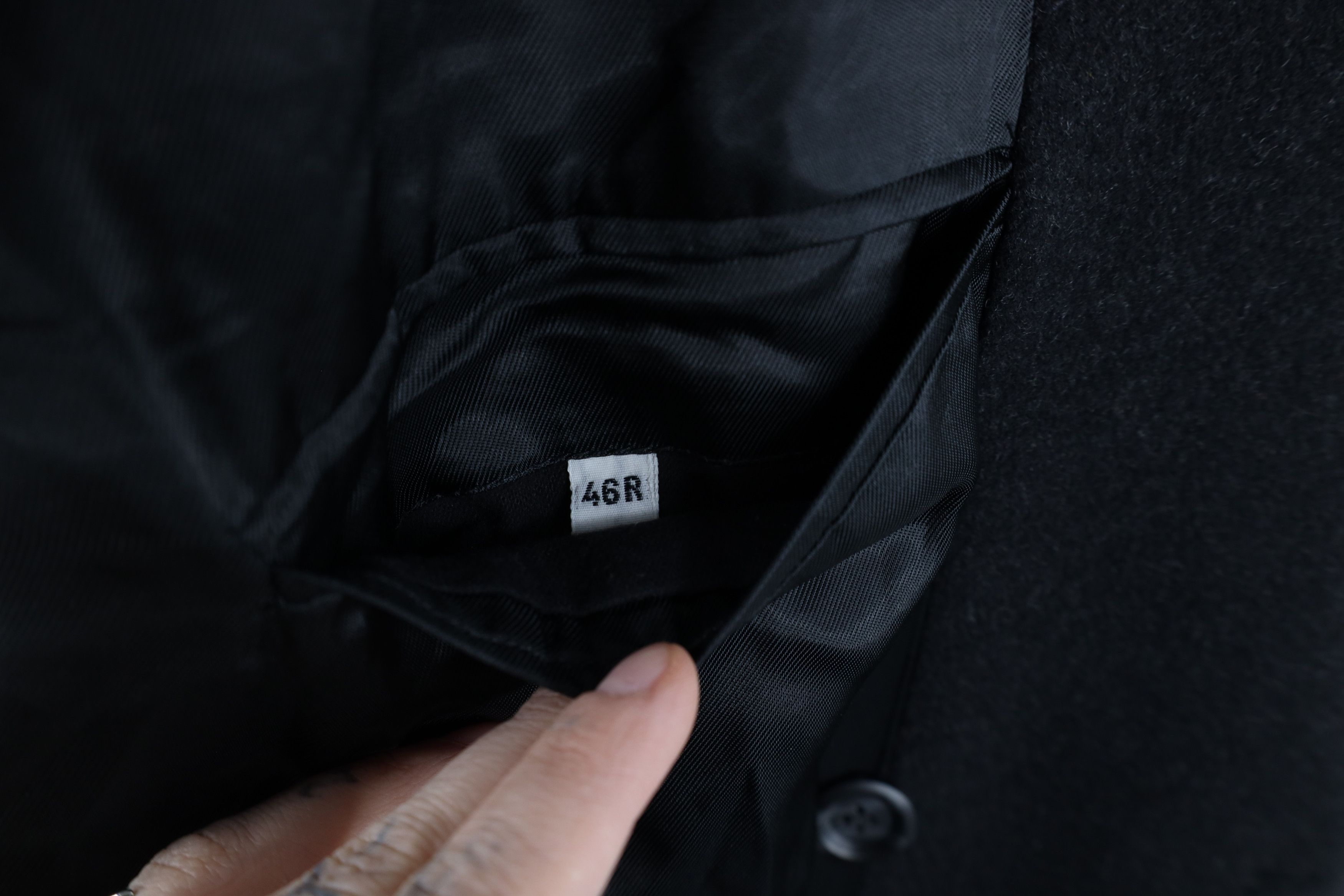 Vintage Vintage 90s Rockabilly Double Breasted Overcoat Jacket Black Size US XXL / EU 58 / 5 - 13 Thumbnail