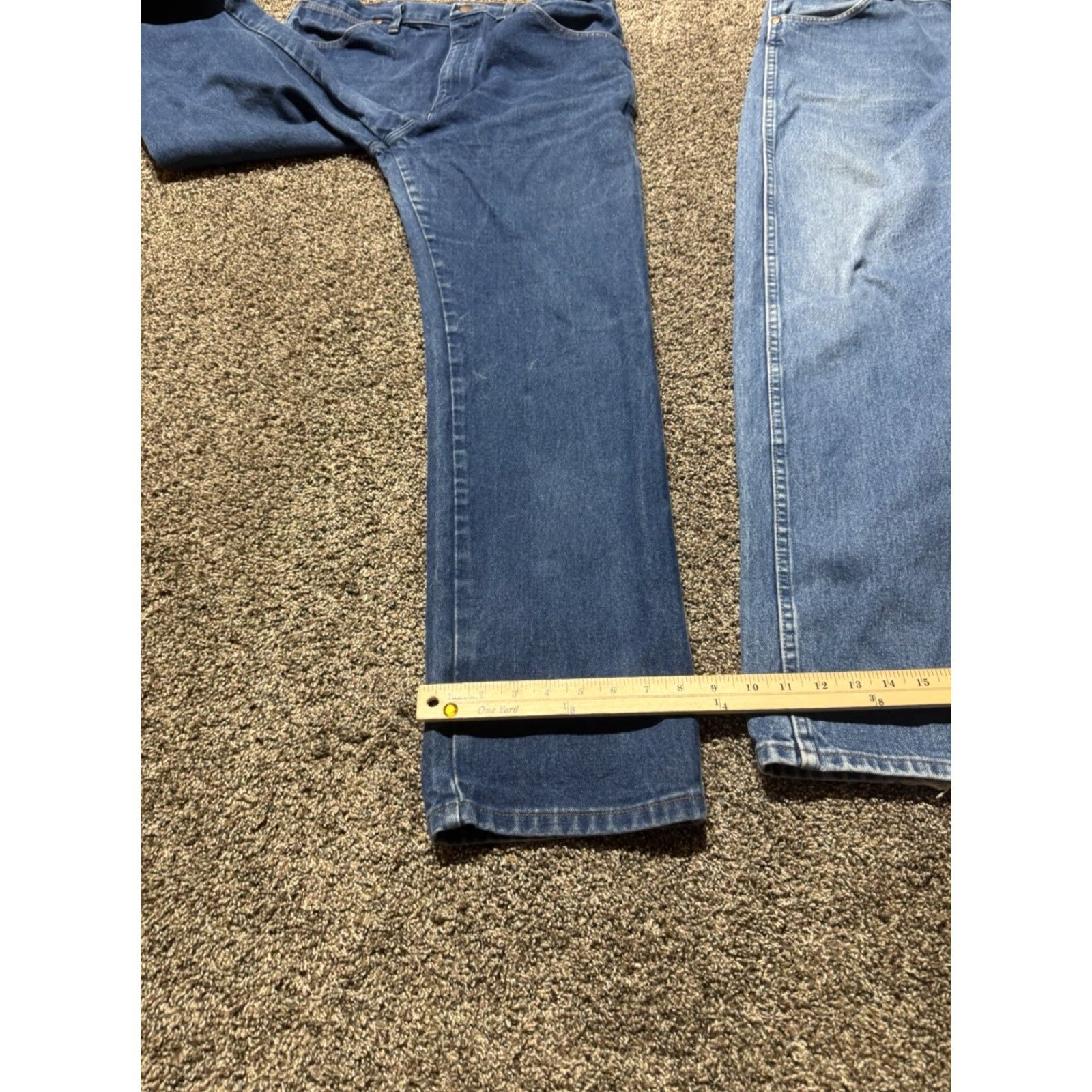 Wrangler Wrangler 13MWZ Cowboy Bootcut Jeans Men Size 36X32 & 35X32 Blue Denim 36in Waist 13MWZ Wrangler Cowboy Cut Mexico Lot Of 2 Size US 32 / EU 48 - 7 Thumbnail