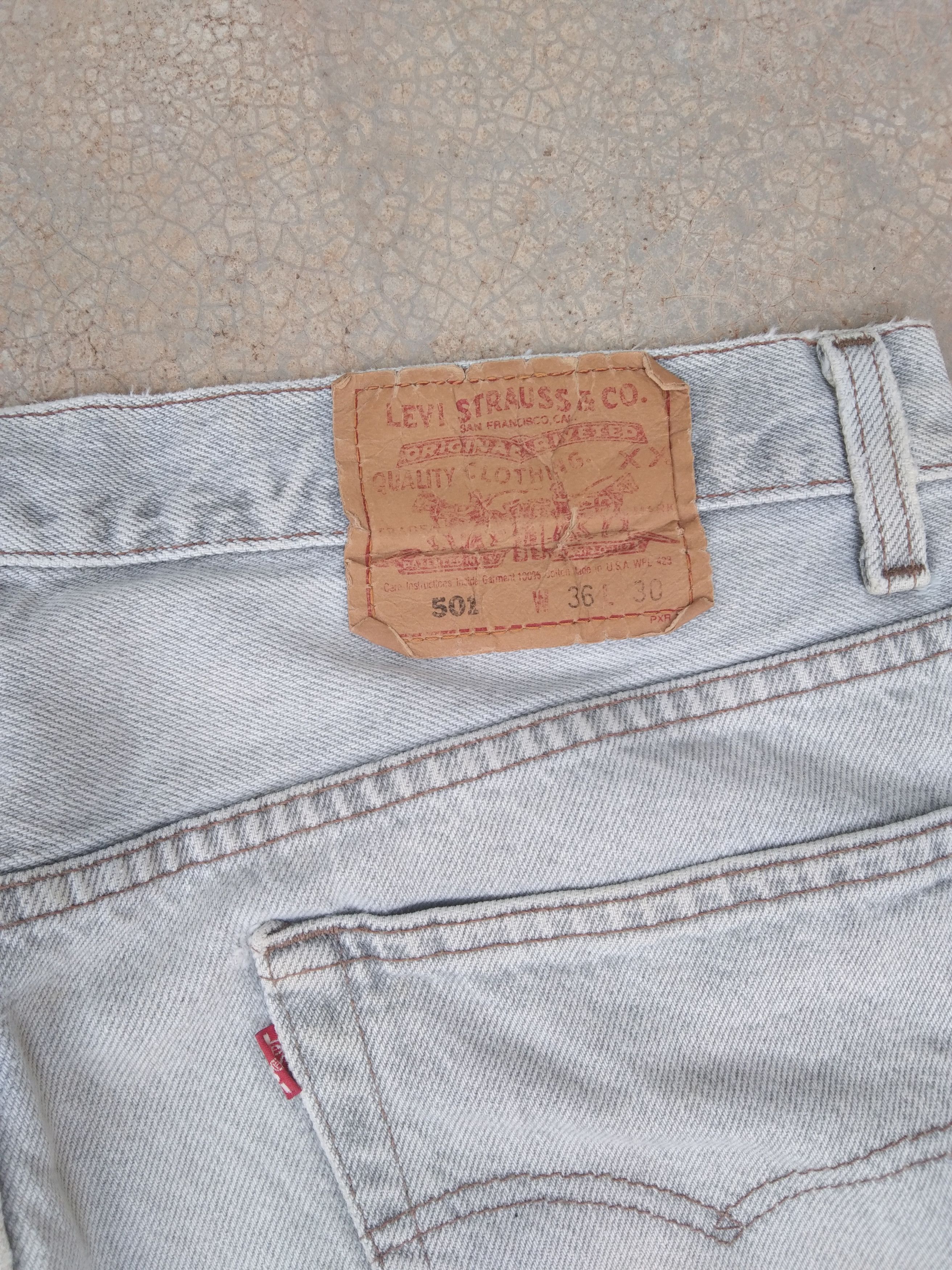 Levi's × Vintage 90s Vintage Levis 501 Made In USA Distressed Jeans 34x31 Size US 34 / EU 50 - 4 Thumbnail