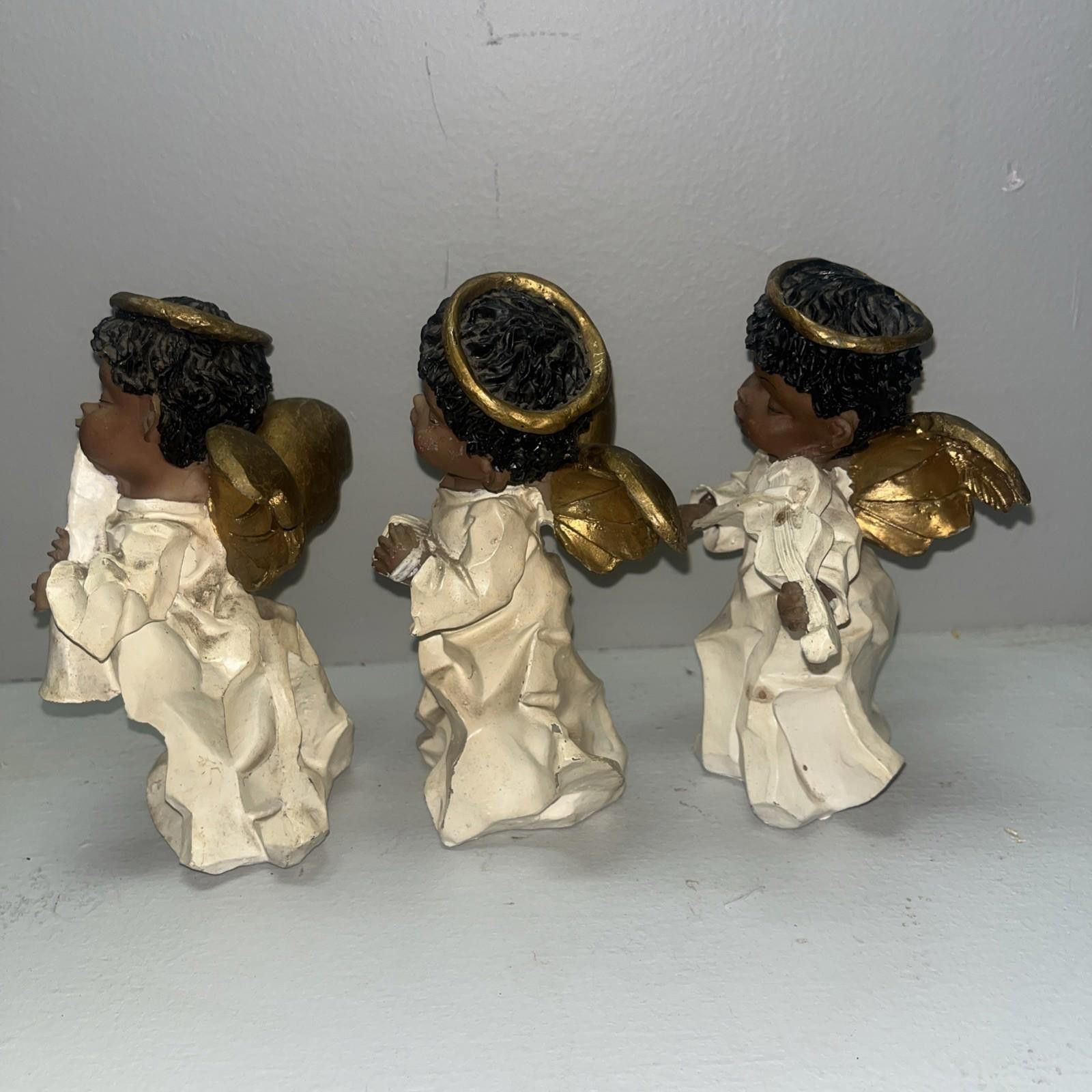 The Unbranded Brand Lot Of 3 African American Child Angels Figurine Size ONE SIZE - 2 Thumbnail