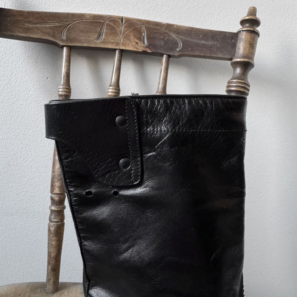 Rick Owens Rick Owens Black Spiral Zip Calf Leather Boots Size US 9 / EU 42 - 6 Thumbnail