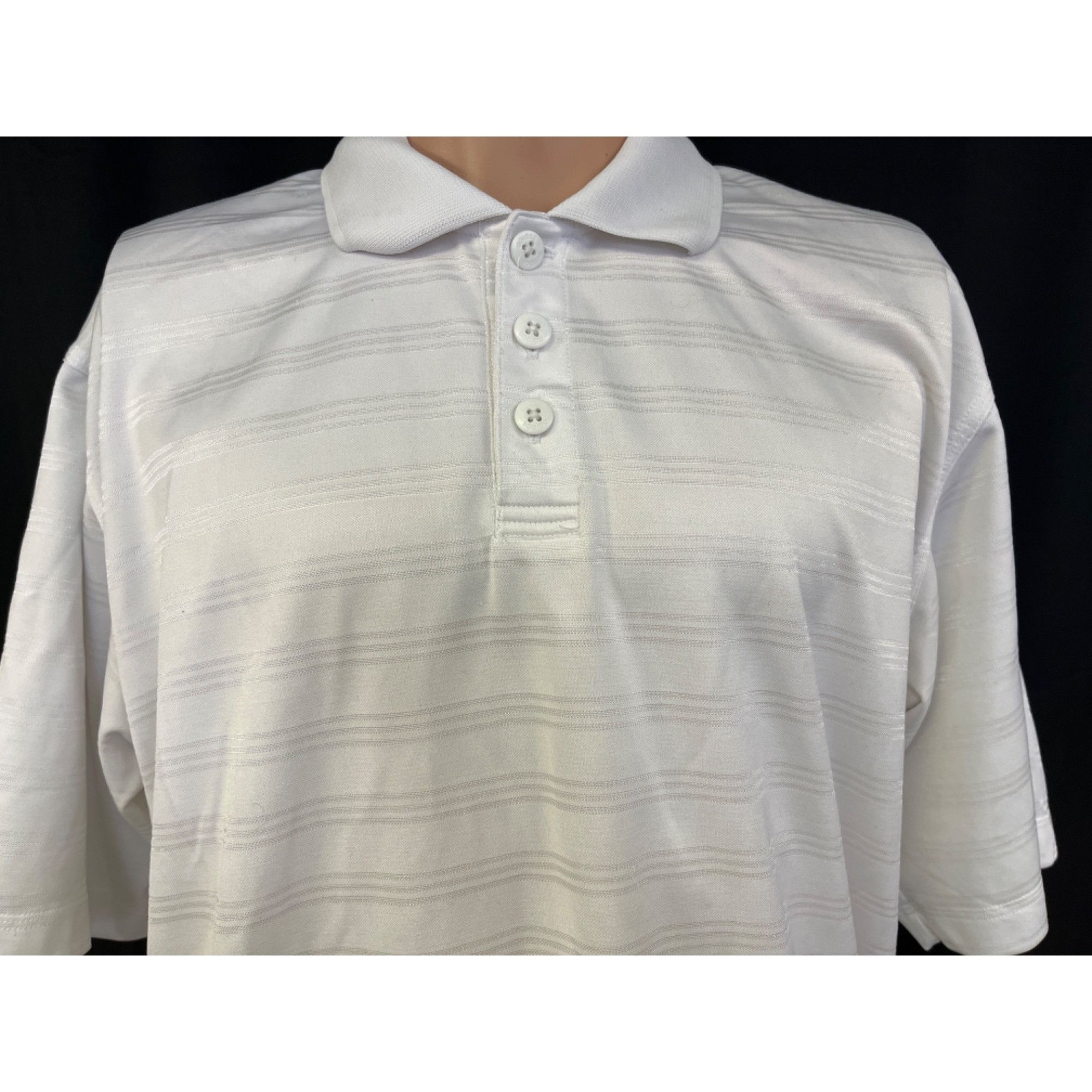 Adidas Adidas Climalite Men's White Striped Golf Shirt/Polo Size M Size US M / EU 48-50 / 2 - 3 Thumbnail