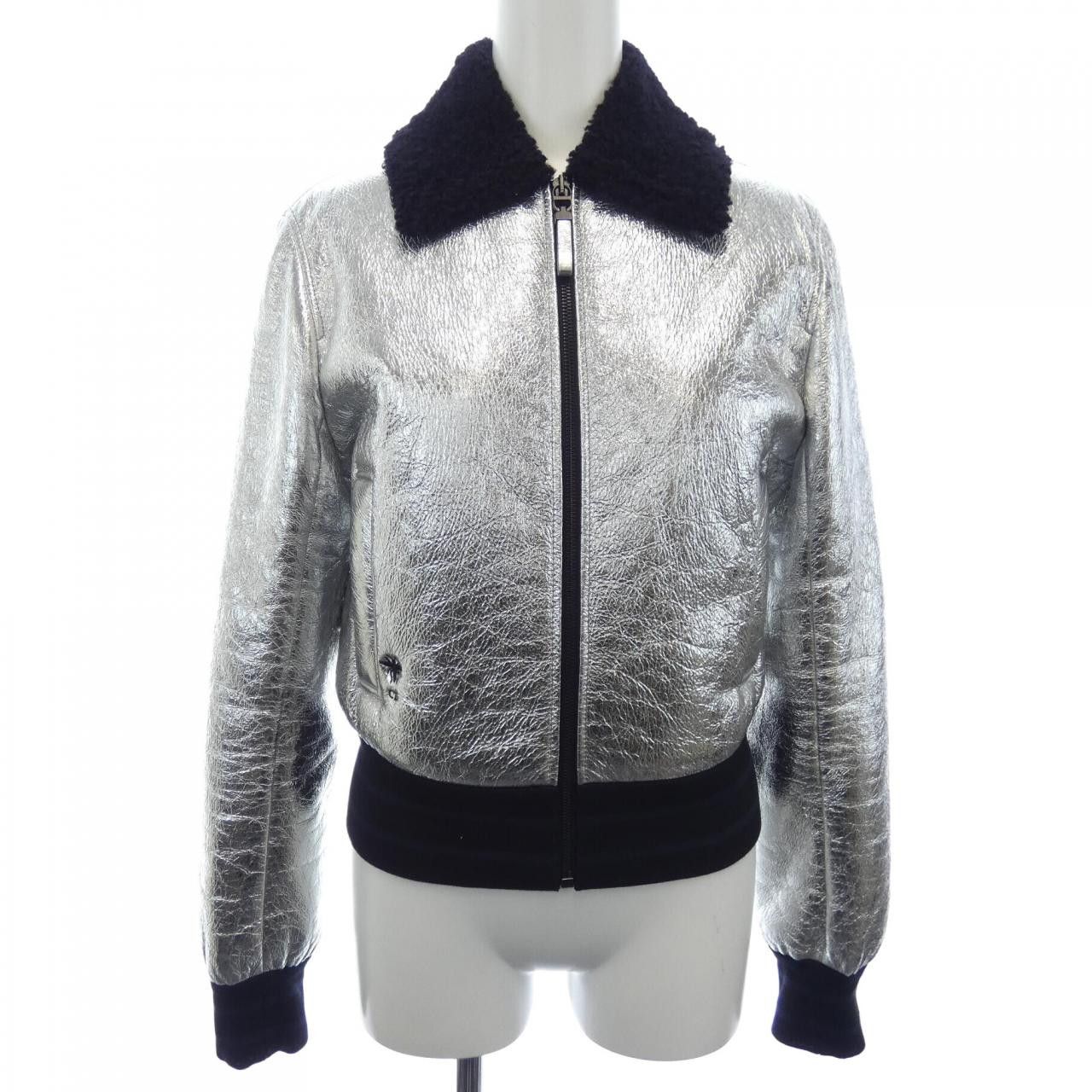 Dior Dior Christian Dior Mouton Jacket Leather Outerwear 148C30AL838 DUTY FREE for USA Size ONE SIZE - 1 Thumbnail