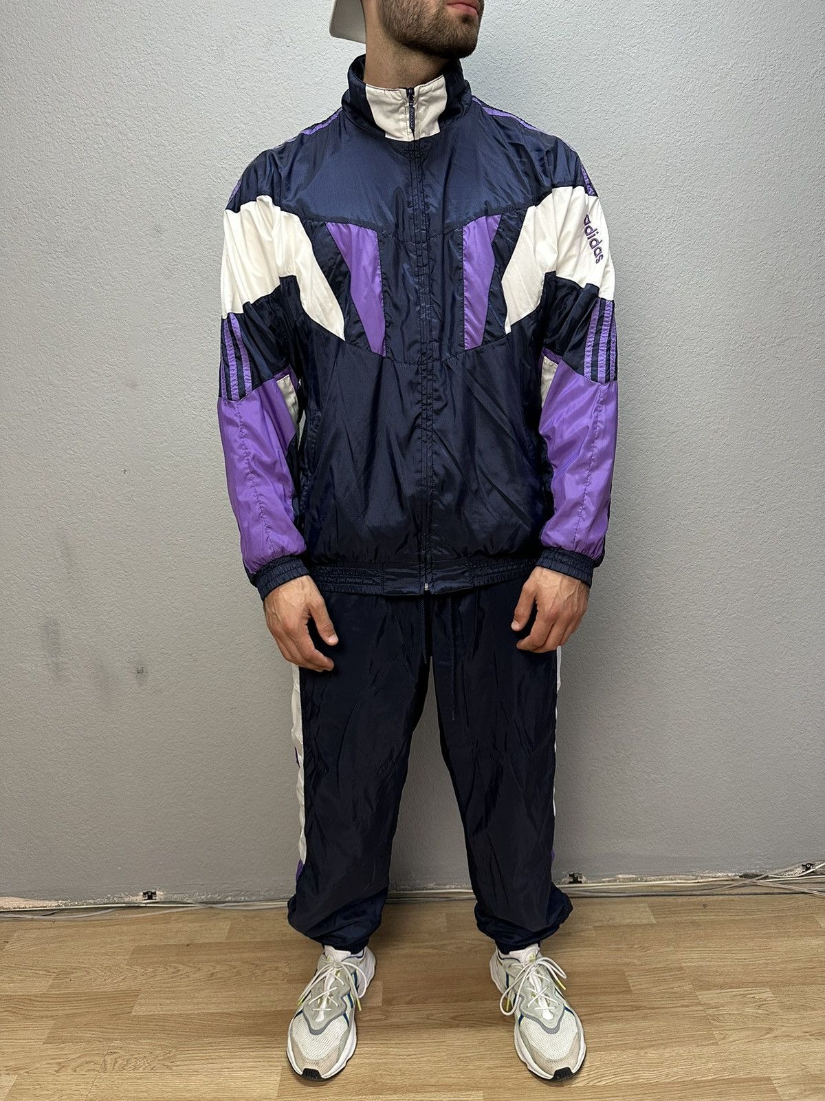 Adidas × Vintage Vintage Adidas Tracksuit Nylon Y2K Drill Size US L / EU 52-54 / 3 - 4 Thumbnail