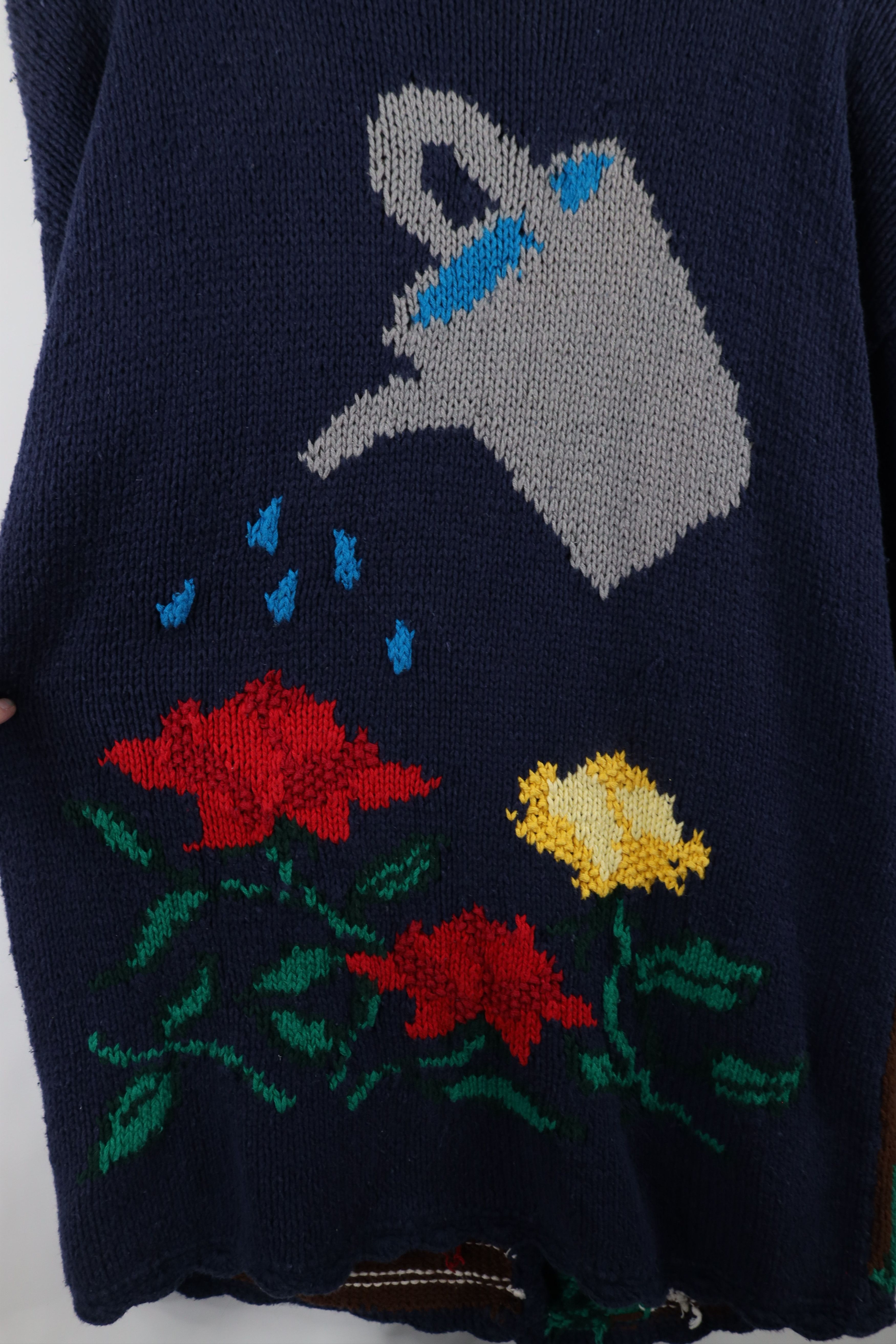 Vintage Vintage 90s Country Primitive Garden Nature Cardigan Sweater Size L / US 10 / IT 46 - 13 Thumbnail