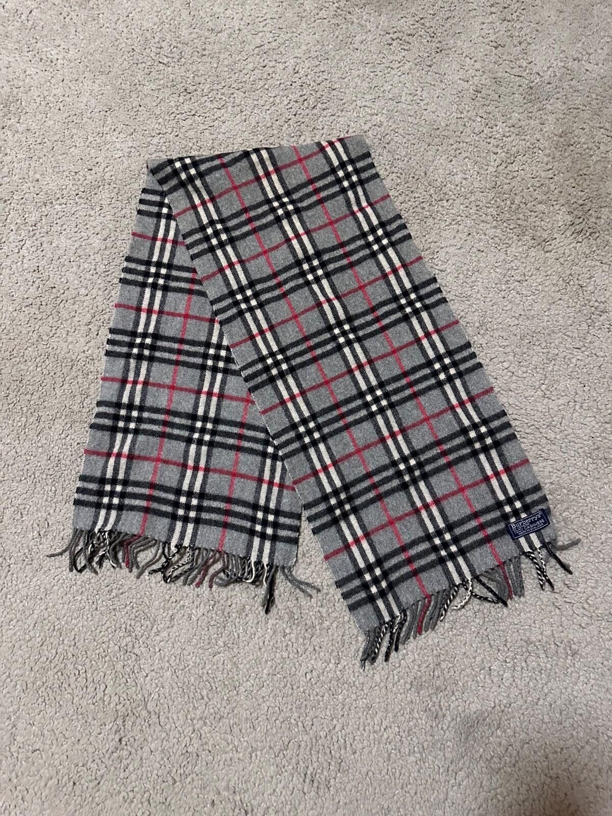 Burberry BURBERRY Gray Classic Nova Check Scarf Pure Cashmere England Size ONE SIZE - 5 Thumbnail