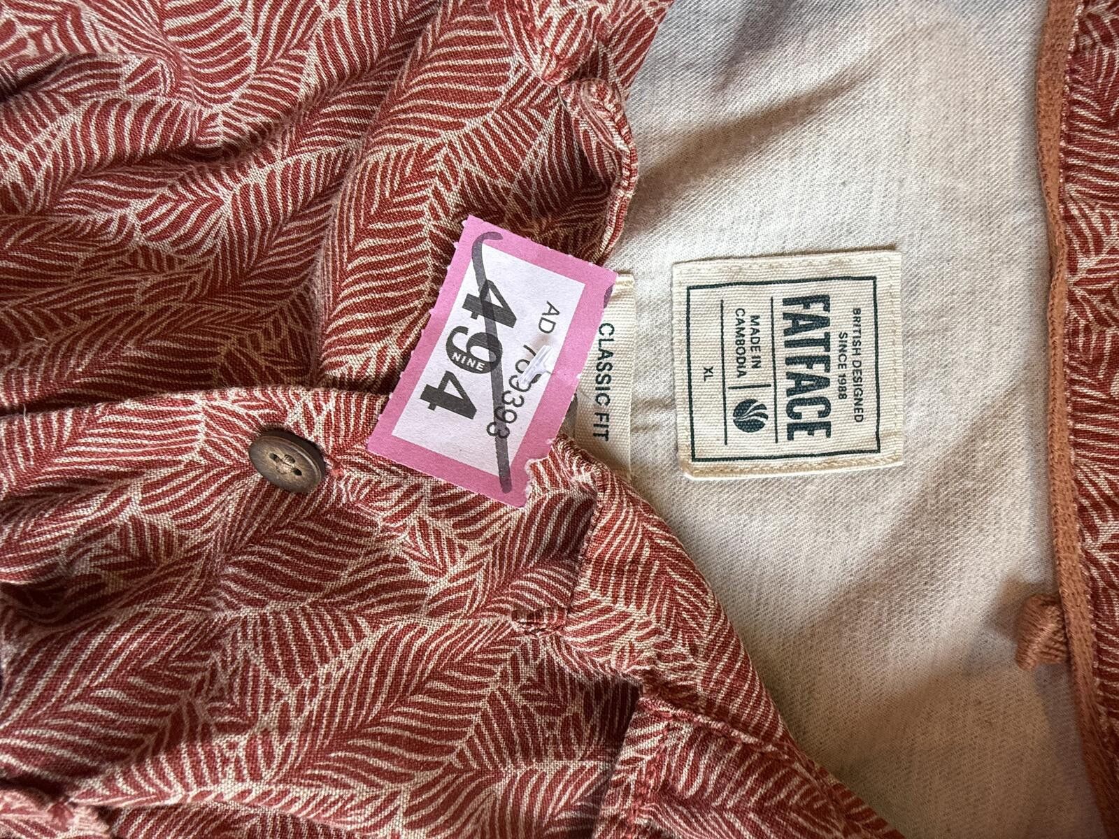 Other FatFace Dempsey Red Leaf Print Shirt – Short Sleeve shirt Size US XL / EU 56 / 4 - 3 Thumbnail