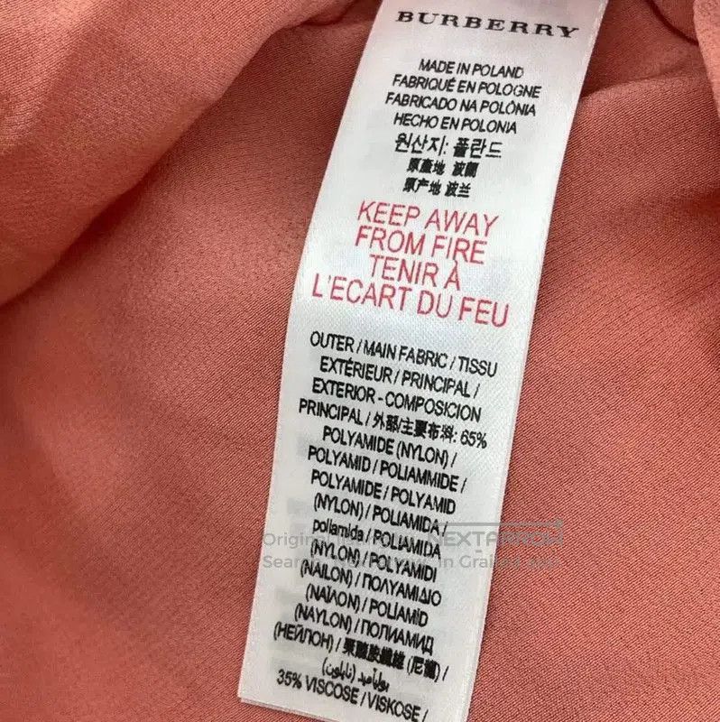 Burberry Burberry Pink Nylon Layered Women's Skirt. Size 26" / US 2 / IT 38 - 4 Thumbnail