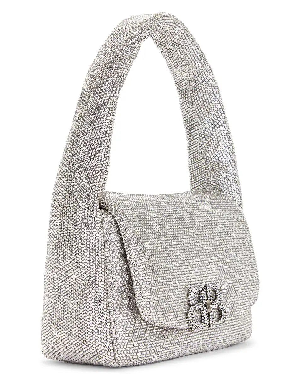 Balenciaga o1bcso1str0625 Size: OS / Monaco Sling Bag Grey Strass Size ONE SIZE - 4 Thumbnail
