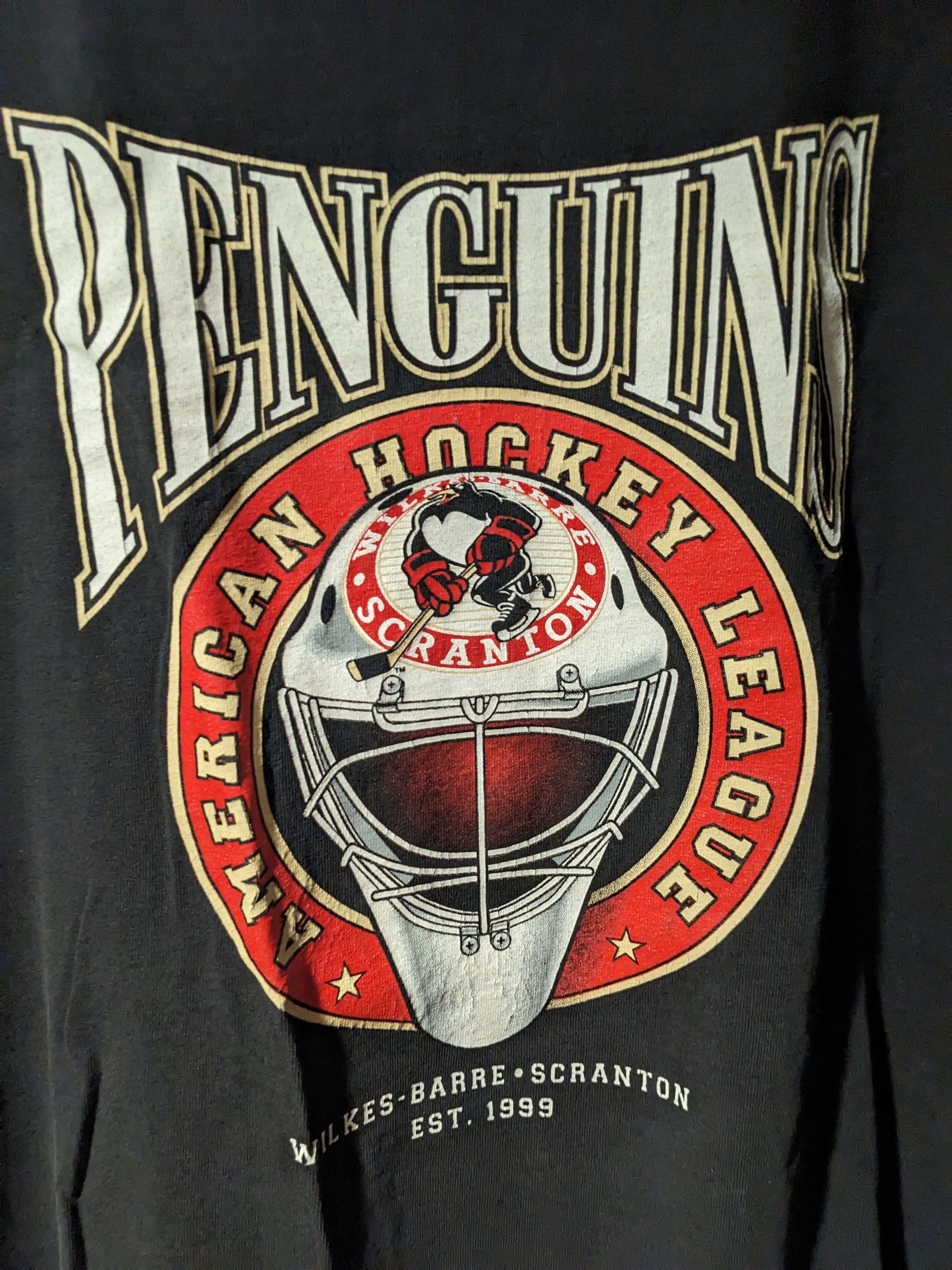NHL × Vintage Vintage 1999 Wilkes-Barre Scranton Penguins Hockey T-Shirt Size US XL / EU 56 / 4 - 2 Thumbnail