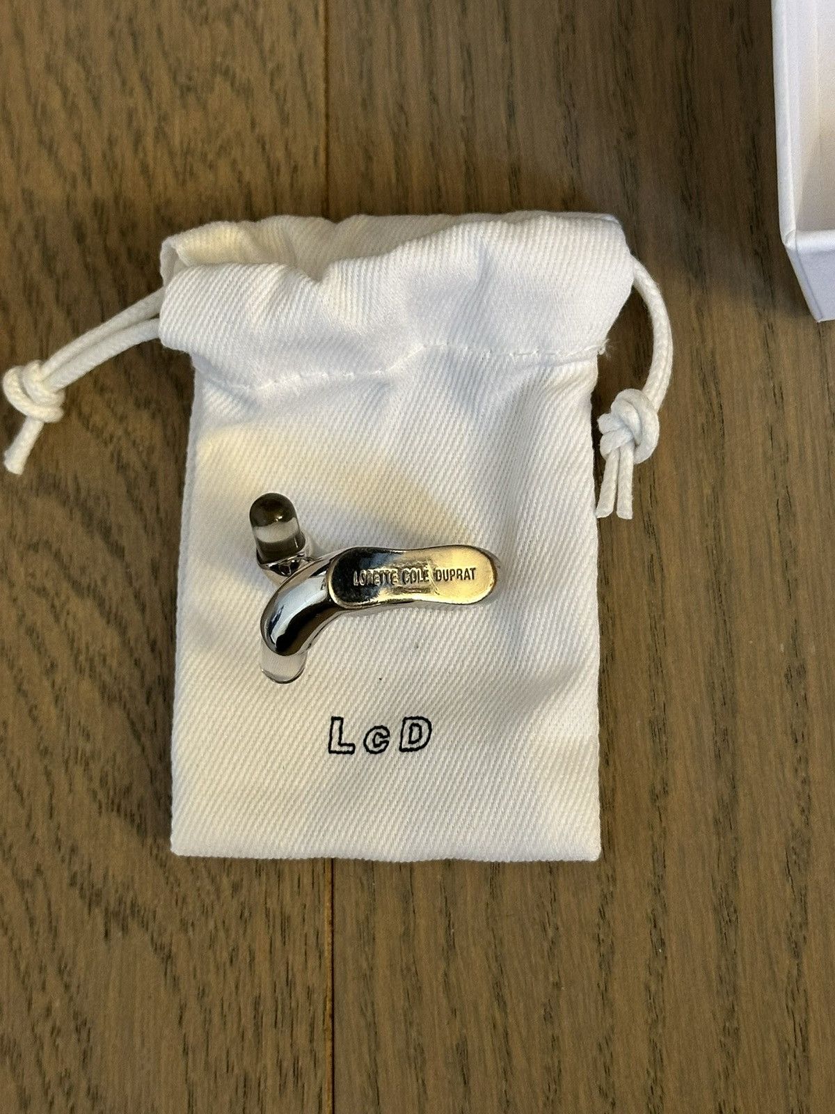 Lorette Cole Duprat SSENSE Exclusive White Palladium Plated & Resin Ring Size 8 Size ONE SIZE - 6 Thumbnail