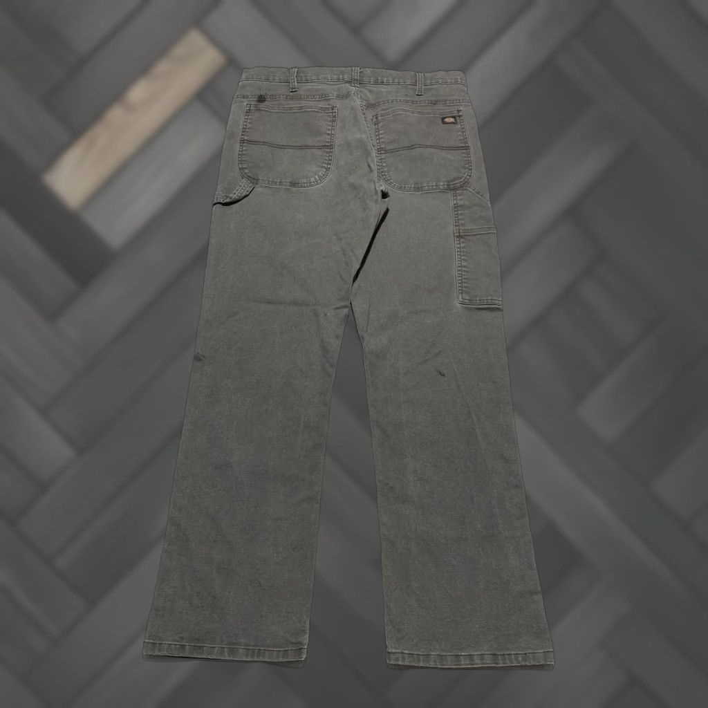 Dickies Dickies Pants Mens 36x30 Gray Workwear Carpenter Cotton Spandex Stretch Pockets Utility Regular Straight 5-Pocket Jeans Zip Fly Grenge? Size US 36 / EU 52 - 1 Thumbnail