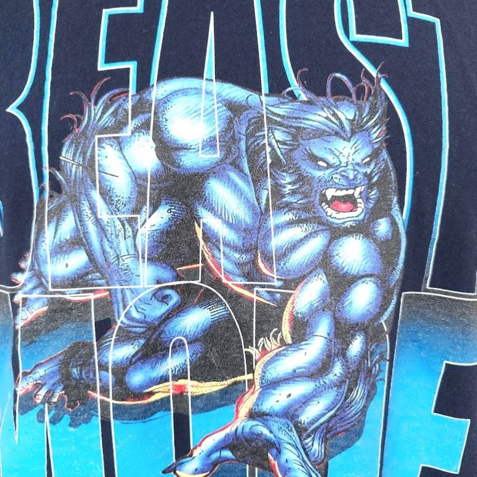Vintage Beast Mode T Shirt Mens Small Blue X Men Marvel Hank McCoy Superhero Shirt Size US S / EU 44-46 / 1 - 3 Thumbnail
