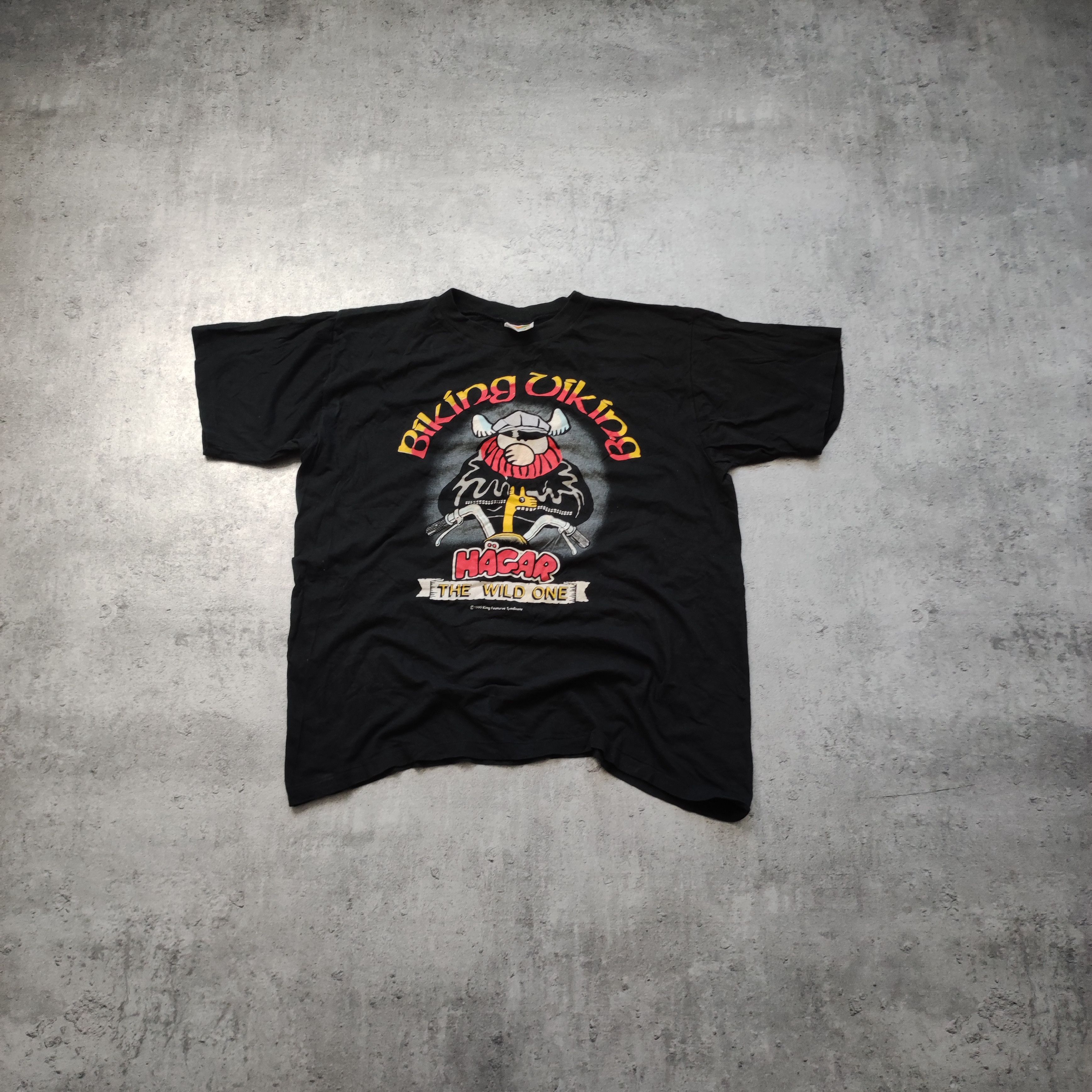 Vintage Vintage RARE 1990 Biking Viking Merch Promo Tee Size US L / EU 52-54 / 3 - 1 Thumbnail