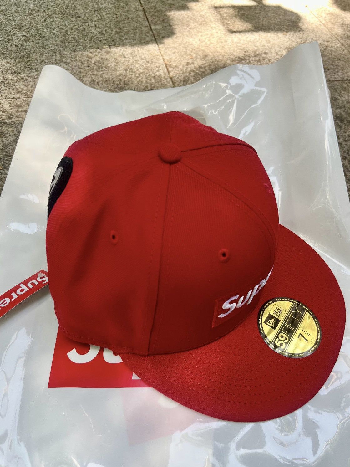 New Era × Supreme Supreme Box Logo New Era 2018 Red Mesh Fitted