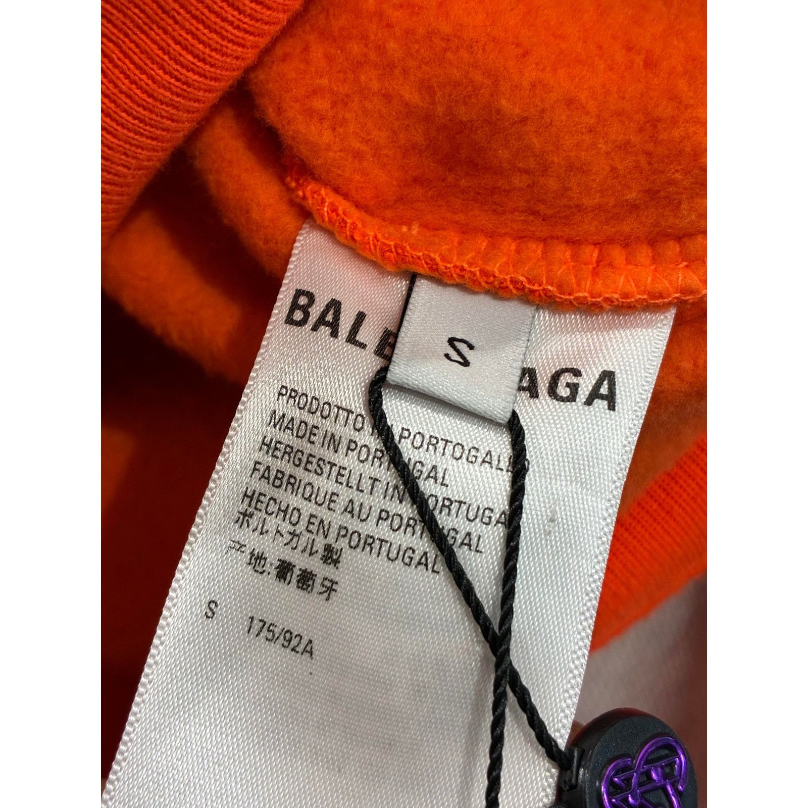 Balenciaga Balenciaga Logo Orange Hoodie Size S / US 4 / IT 40 - 3 Thumbnail