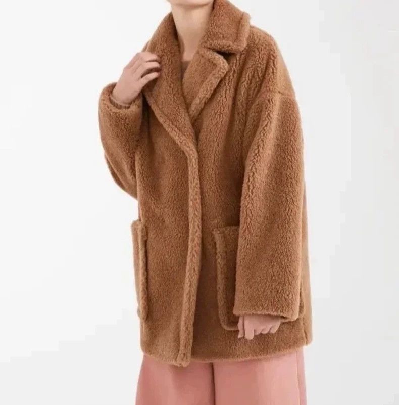 Max Mara Max Mara Lapel camel wool blend teddy coat Size M / US 6-8 / IT 42-44 - 9 Thumbnail
