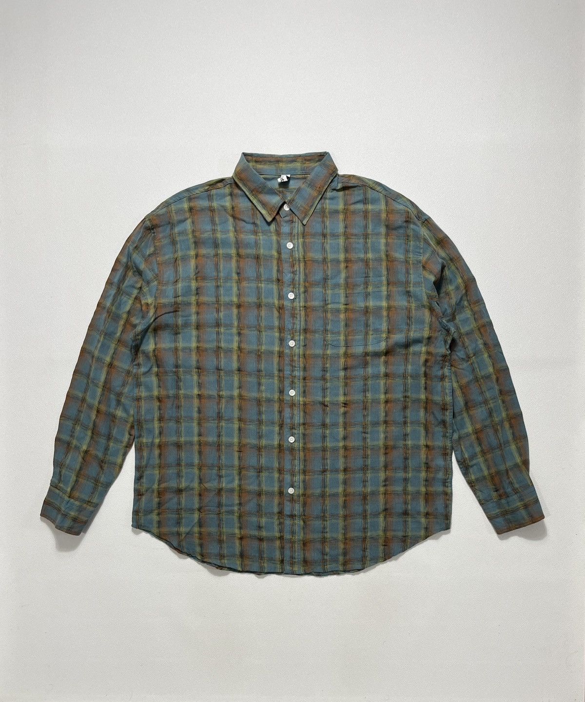 Beams Plus 2S1 Studio Loosefit Summer Check Plaid Pocket Shirt Size US M / EU 48-50 / 2 - 1 Thumbnail