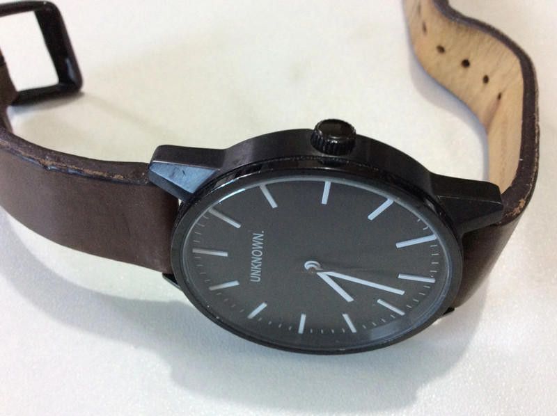 Designer Unknown men's black dial brown leather strap watch Size ONE SIZE - 5 Thumbnail